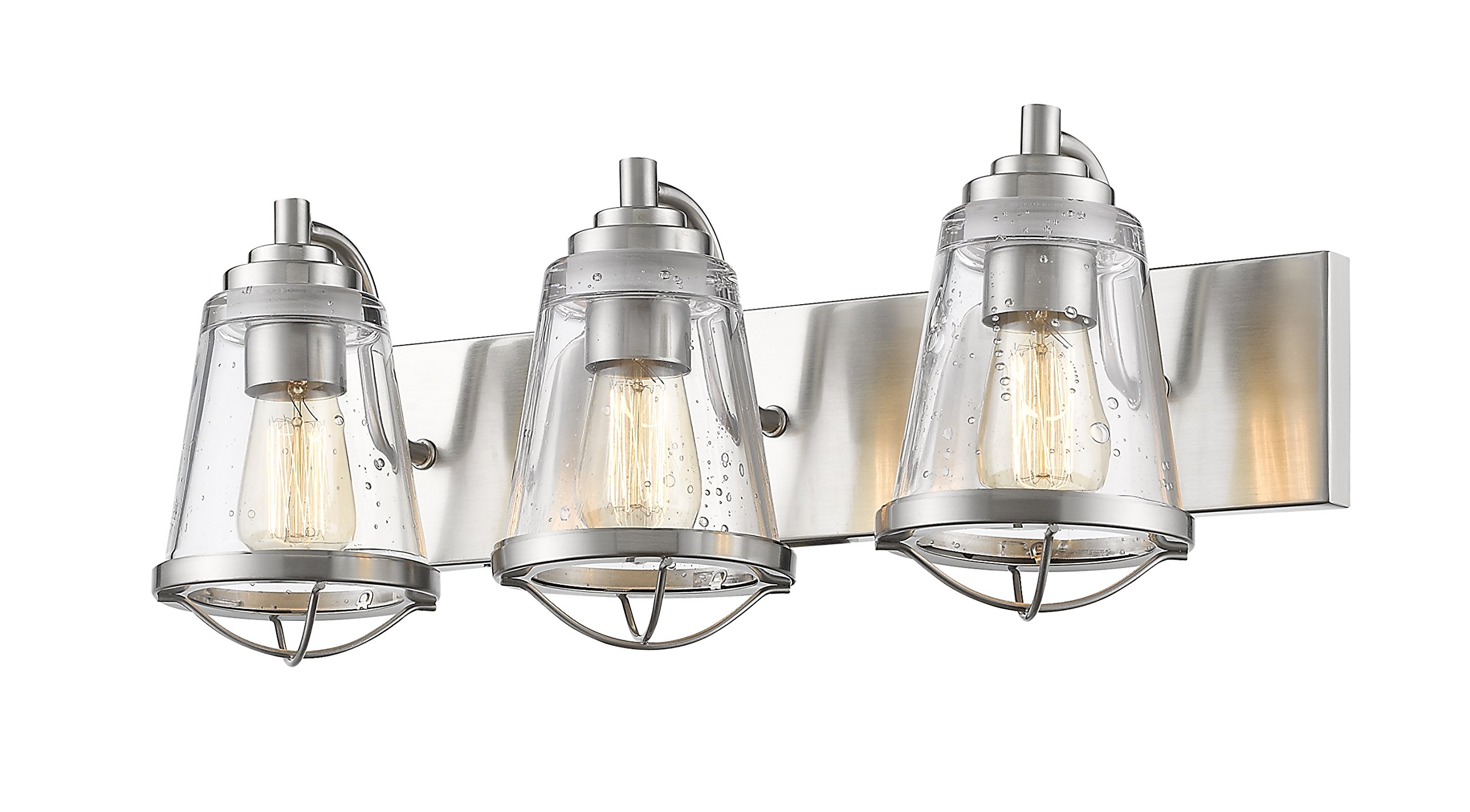 zLite 3-Light Vanity Mirror Light Fixture - Modern Bathroom Lighting for Makeup & Grooming - Perfect for Bedroom, Dressing Room & Spa Style Decor