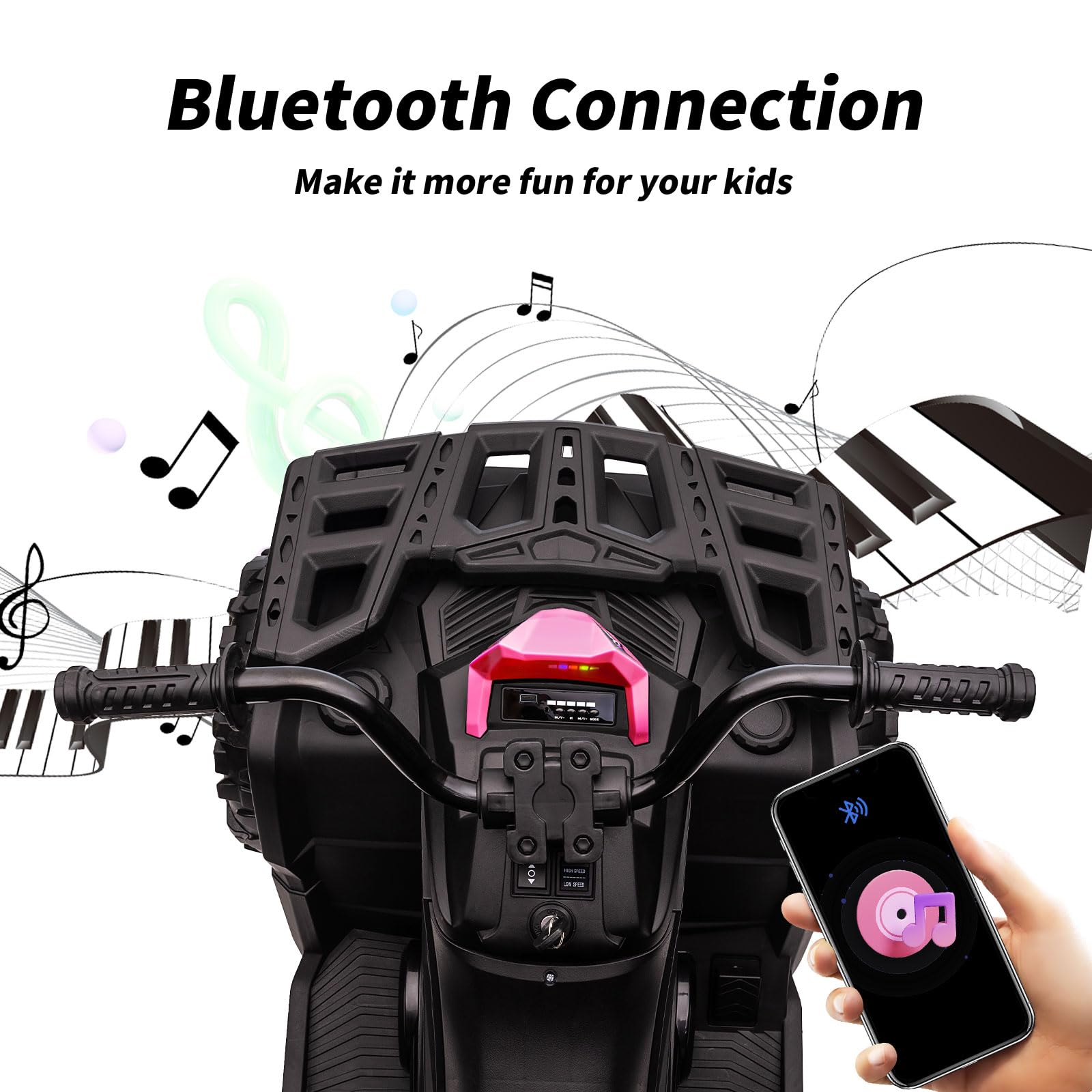 24V Kids ATV 4 Wheeler Ride-On Toy Car - 400W Powerful Motor, 2 Seater for Big Kids (Rose Pink) | Perfect for Outdoor Adventures, Backyard Play & Off-Road Fun