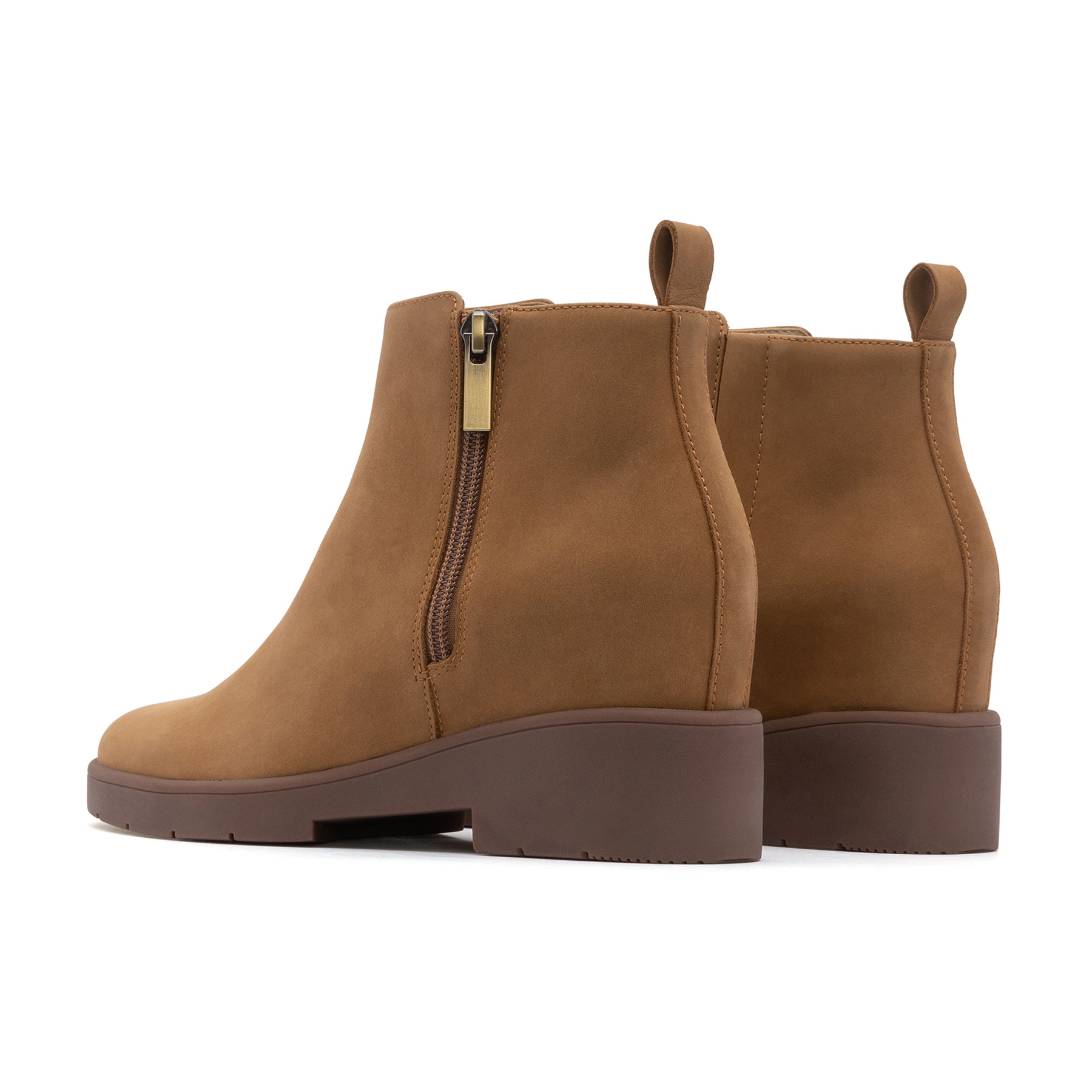 Abeo Horizon Zip Tan Nubuck Leather Boots for Men - Comfortable & Stylish Ankle Boots for Outdoor Hiking, Work & Casual Wear