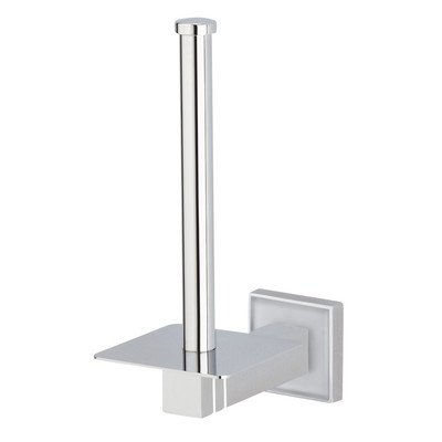 Premium Cubis Plus Wall Mounted Spare Roll Holder - Chrome Finish | Perfect for Bathroom, Kitchen & Laundry Room Organization