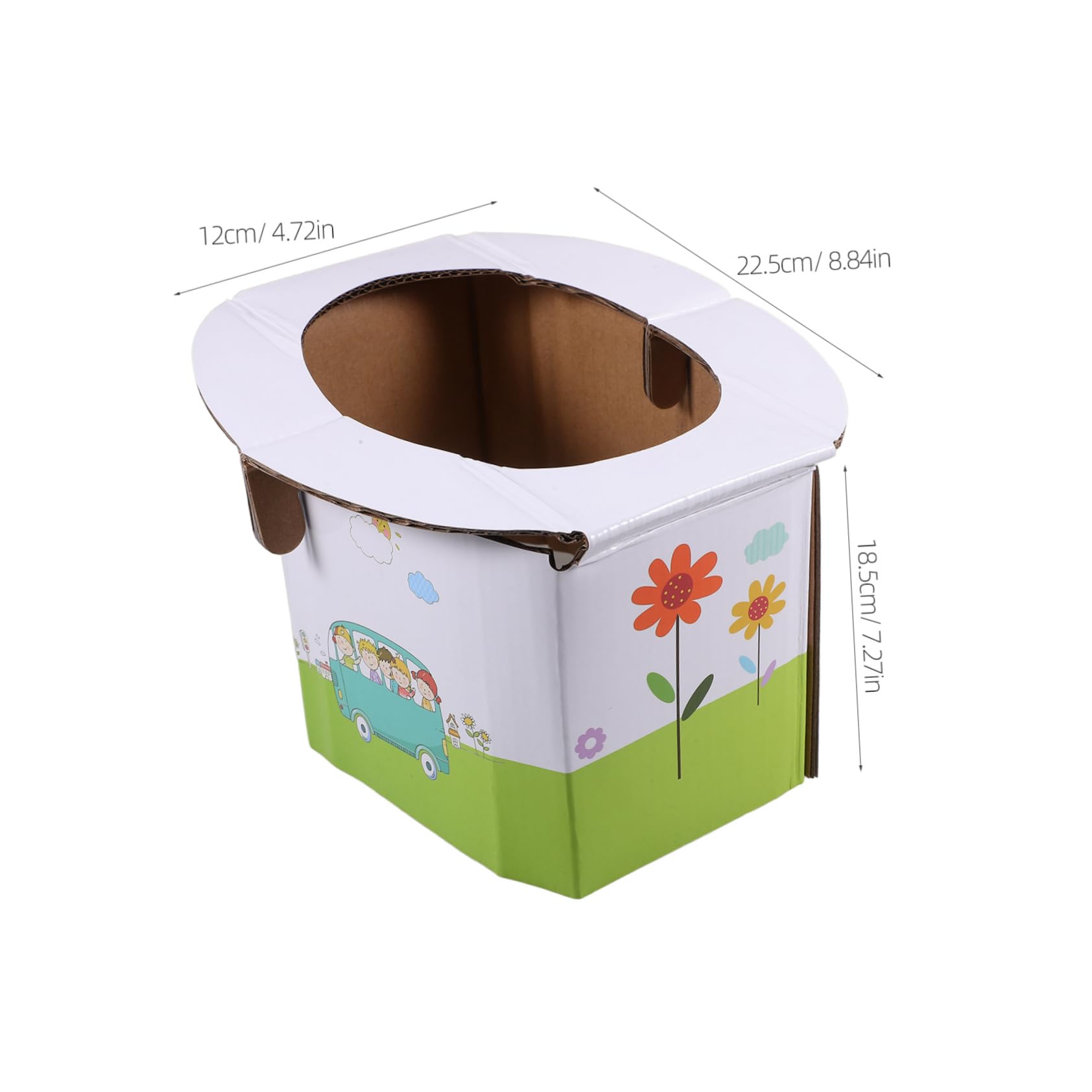 Wakauto 8-Piece Portable Travel Potty Seat - Foldable Camping Toilet for Kids, Lightweight & Compact for Outdoor, Hiking, Road Trips & Emergency Use - White