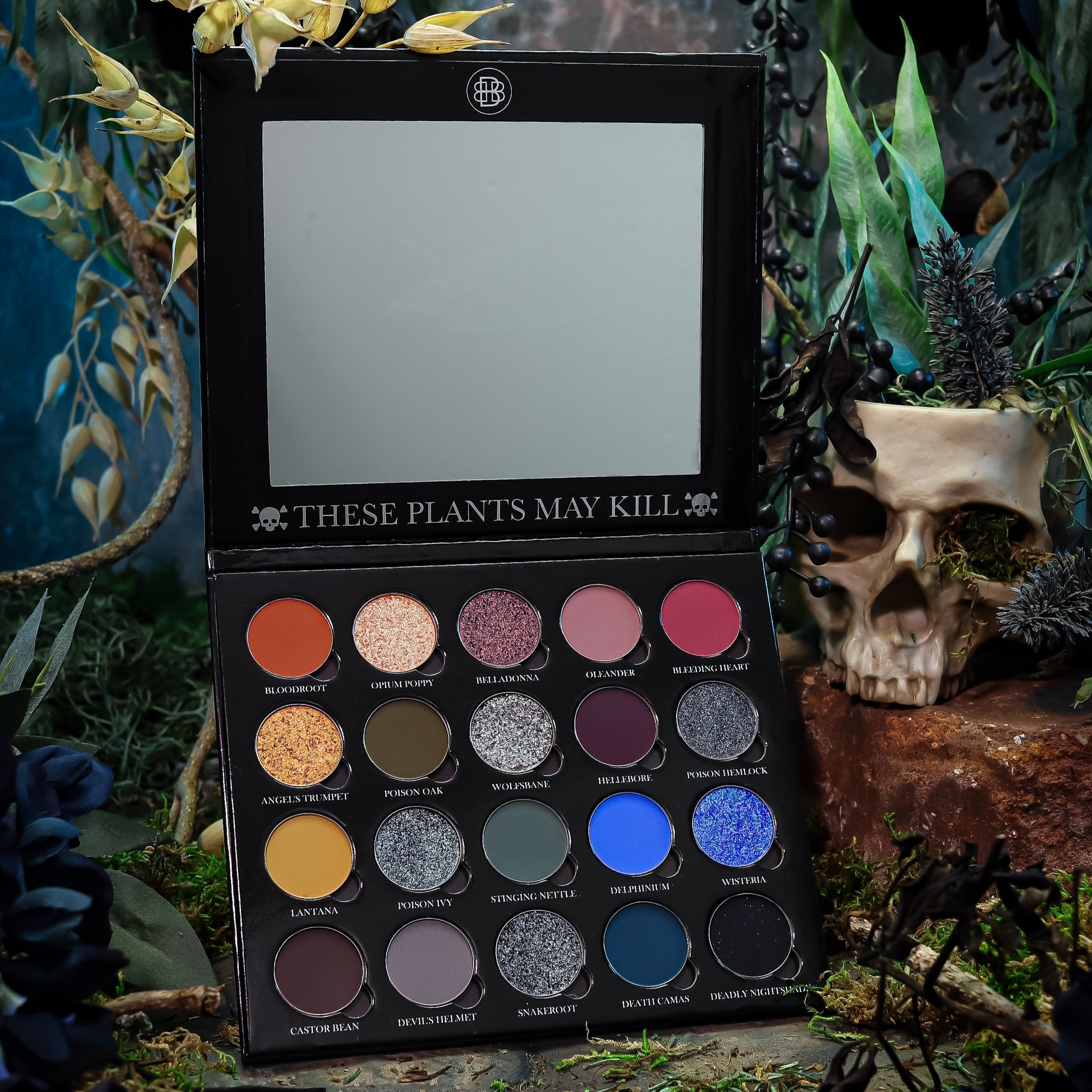 Poison Garden Eyeshadow Palette - 12 Highly Pigmented Matte & Shimmer Shades | Vegan & Cruelty-Free Makeup | Perfect for Halloween, Cosplay & Night Out Looks