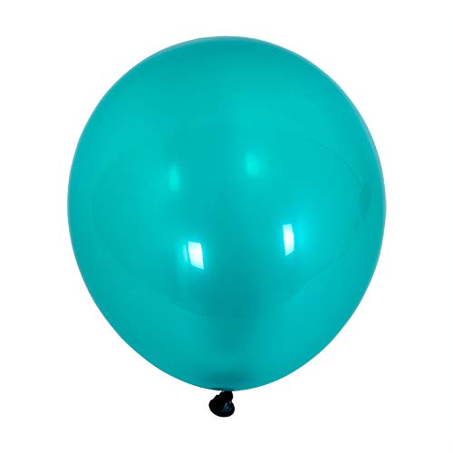 48Pcs 12 Inch Teal & Rose Gold Confetti Balloons - Premium Party Decorations for Birthday, Wedding, Engagement, Graduation - Perfect for Indoor & Outdoor Celebrations, Photo Backdrops & Event Styling