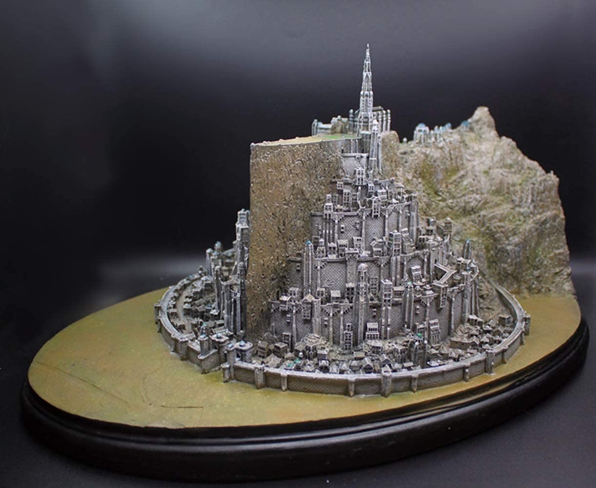Lord of The Rings Minas Tirith Tabletop Statue - Premium Riven Sculpture Building Model for Home & Office Decoration, Fantasy Collectible Art Gift for LOTR Fans | Perfect for Bookshelf Displays, Gaming Rooms & Tolkien Themed Decor
