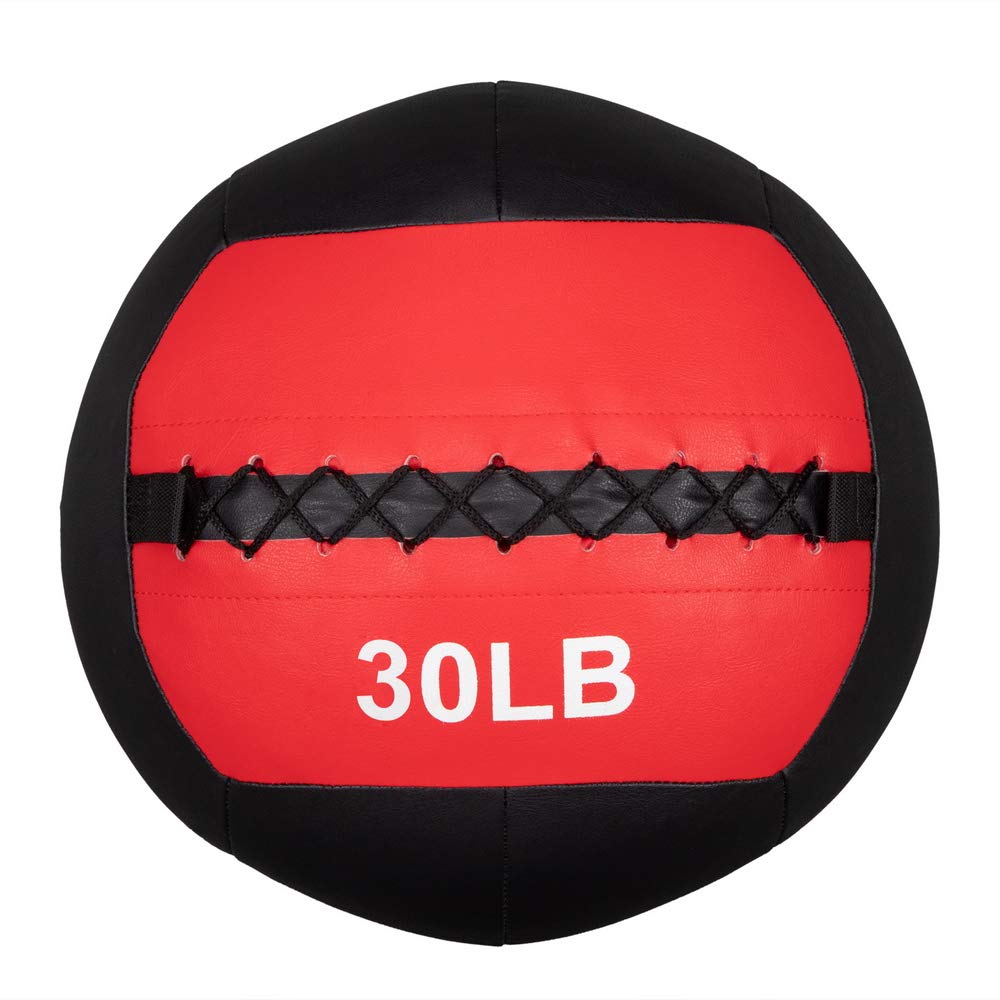 30lb Unstable Balance Training Ball - Soft Medicine Ball for Rehabilitation, Fitness & Strength Training - Perfect for Home Gym, Physical Therapy & Core Workouts (Red)