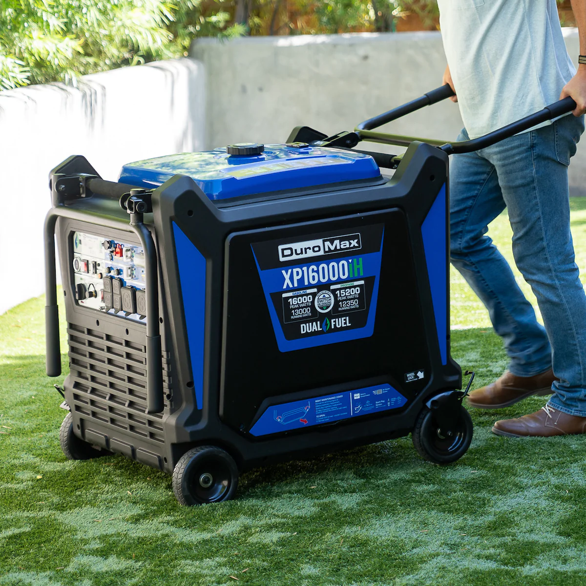 DuroMax XP16000iH 13000W/16000W Dual Fuel Portable Inverter Generator - Gas & Propane Powered with CO Alert & Remote Start - Ideal for Home Backup, Camping & Outdoor Power Needs