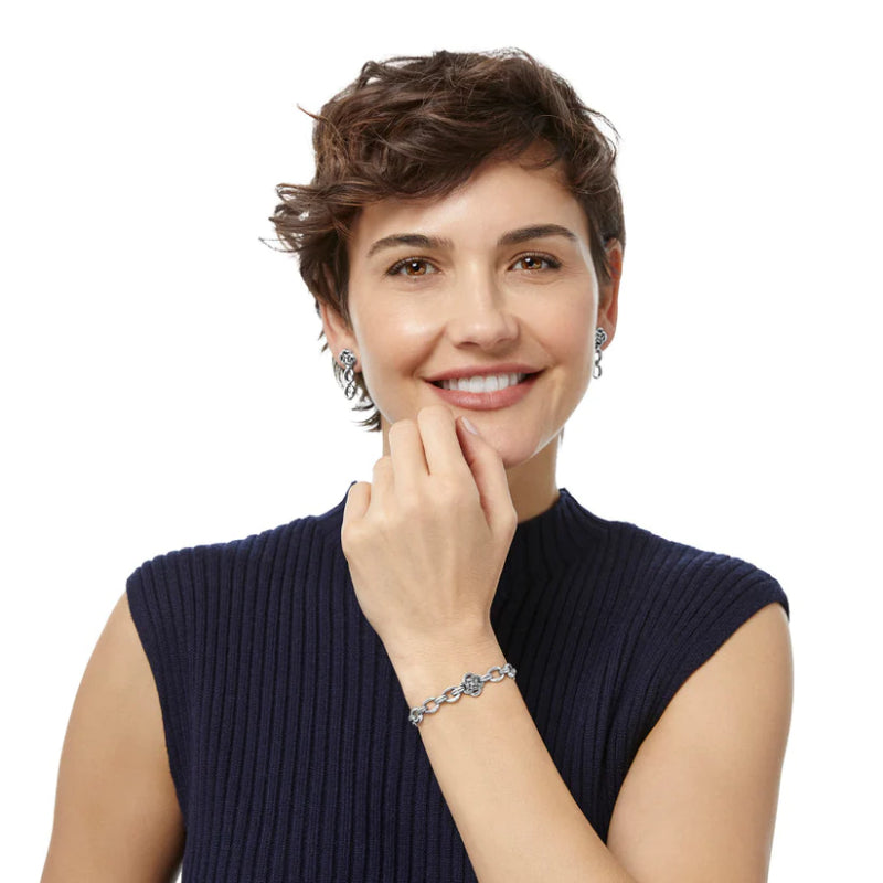 Brighton Interlok Knot Link Bracelet - Sterling Silver Adjustable Chain Bracelet for Women | Perfect for Everyday Wear, Gifts & Special Occasions