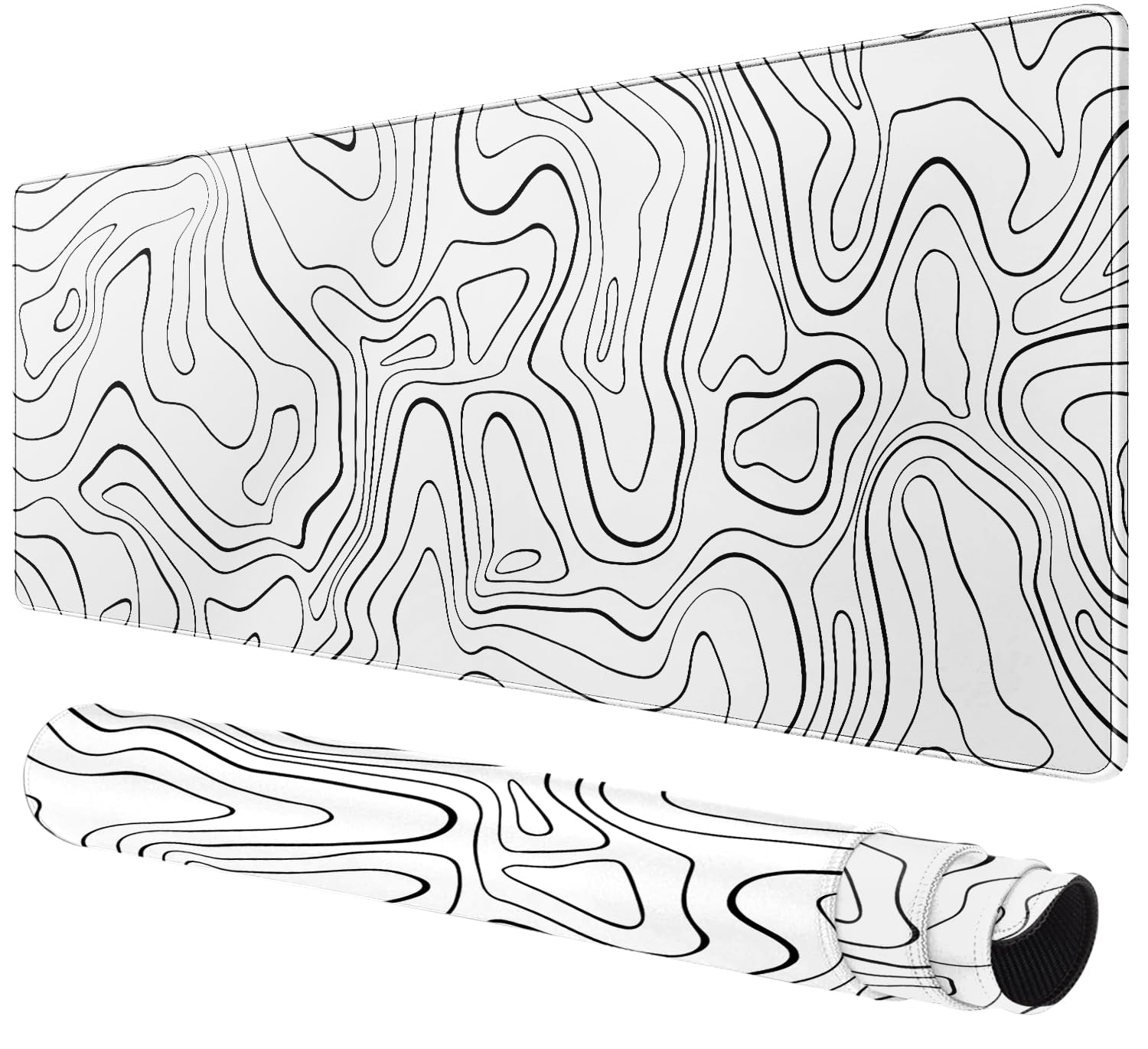 Premium XXL Gaming Mouse Pad with Non-Slip Rubber Base & Stitched Edges - Large Extended Keyboard and Mouse Desk Mat for PC, Laptop, Office & Gaming Setup (Black) - Perfect for Esports, Work from Home & Computer Workstations