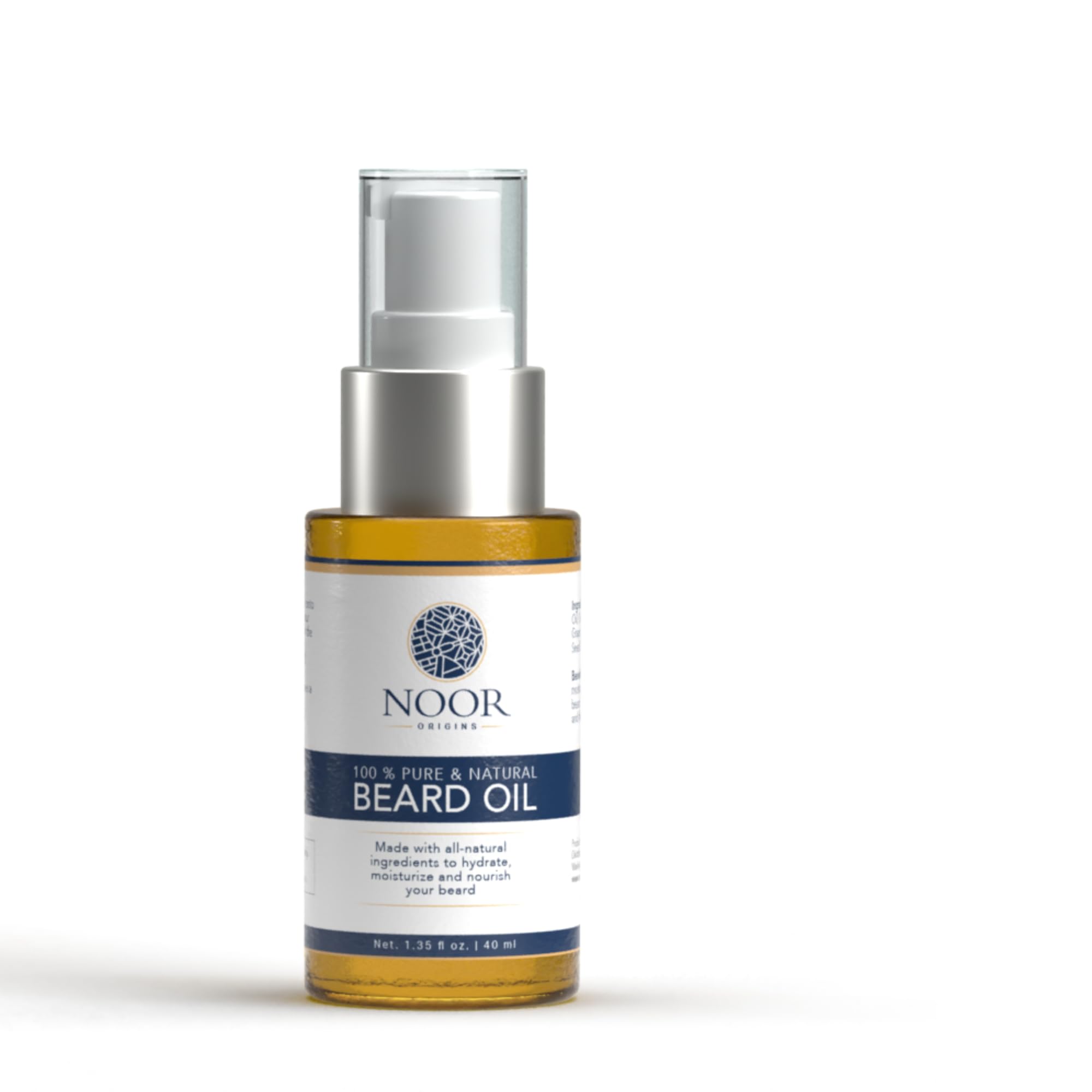 Premium Oud Scented Beard Oil for Men - 1.5 oz Natural & Organic Beard Growth Oil - Perfect for Daily Grooming, Softening & Conditioning Facial Hair