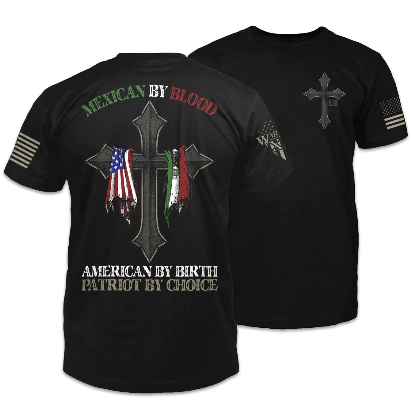 Warrior 12 Mexican by Blood T-Shirt - Authentic Mexican Pride Graphic Tee for Men & Women | Perfect for Cinco de Mayo, Hispanic Heritage Month & Everyday Wear