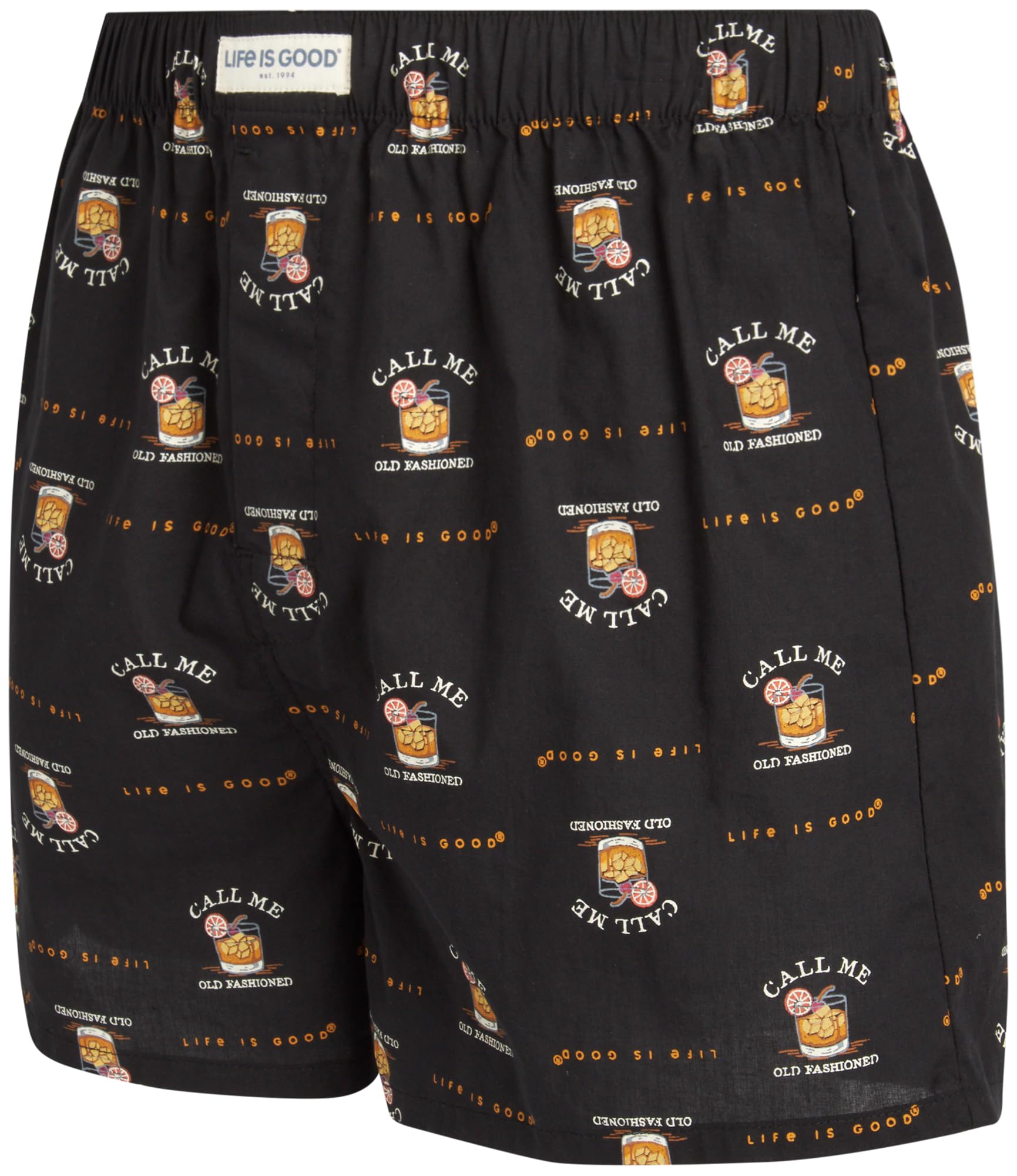 Life is Good Men's Cotton Boxer Briefs 3-Pack - Soft Breathable Underwear with Fly Opening (S-XL) - Perfect for Daily Wear, Workout & Travel