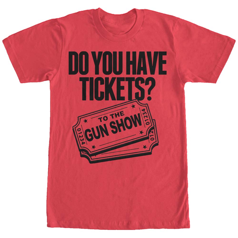 Men's Funny Chin UP Tickets to The Gun Show T-Shirt - Gym Workout Motivational Tee for Bodybuilding & Fitness Enthusiasts