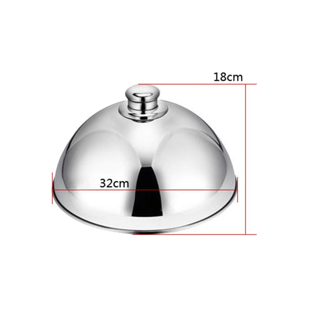 Stainless Steel Food Cover Dome - 12.5 Inch Silver Bead Steaming Lid for Serving Dishes, Griddle Accessories | Perfect for Buffets, BBQs, and Keeping Food Warm at Parties