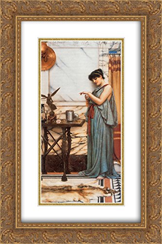 16x24 Gold Ornate Frame with Double Matted Museum Art Print by John William Godward - Perfect Birthday Gift for Him, Home Decor & Wall Art for Living Room, Bedroom or Office