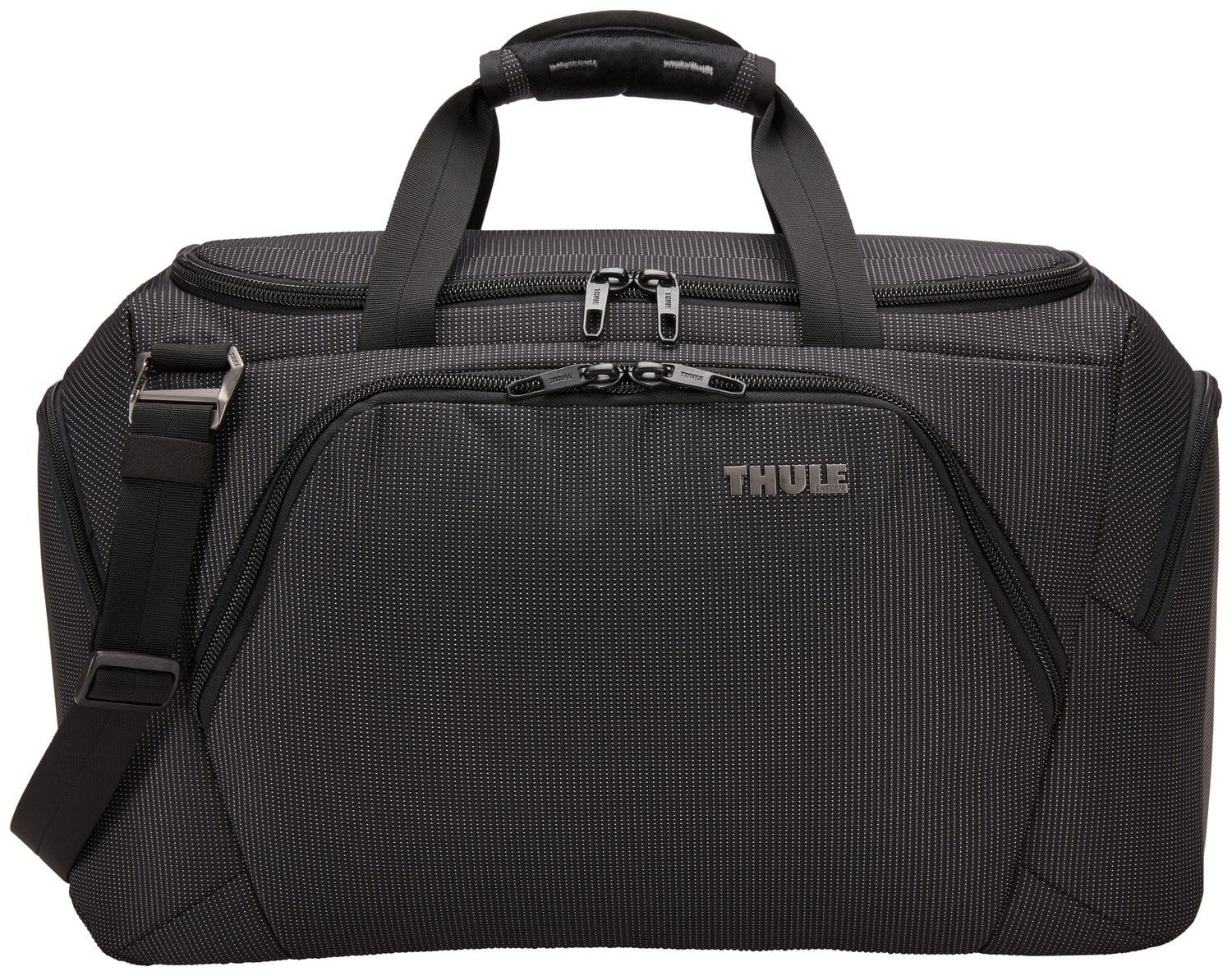 Thule Crossover 2 Duffel Bag 44L Black - Durable Travel Duffel for Gym, Hiking & Weekend Trips - Water-Resistant Carry-On Luggage for Men & Women