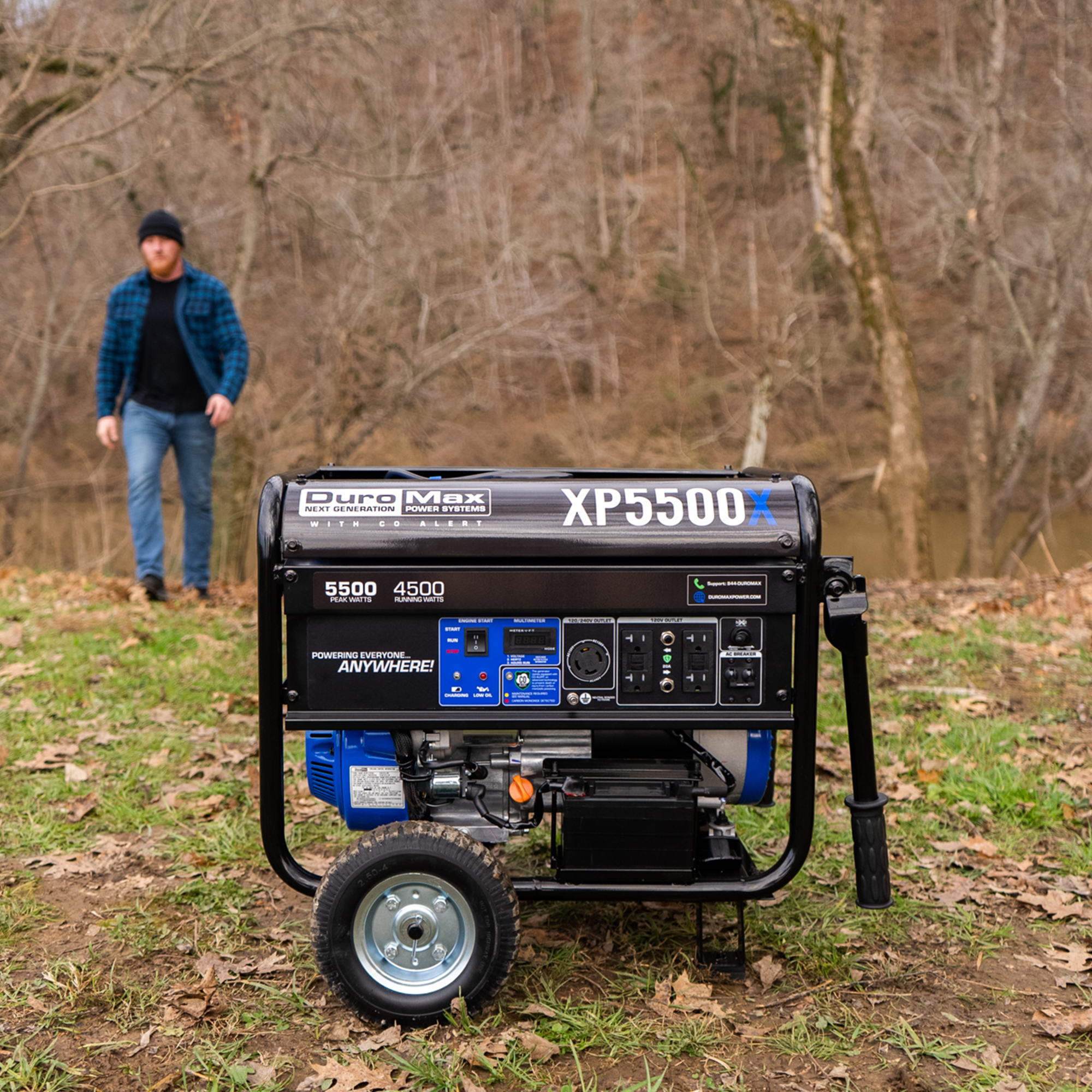 5500W Portable Gasoline Generator with CO Alert - Reliable Backup Power for Home, Camping & Outdoor Emergencies