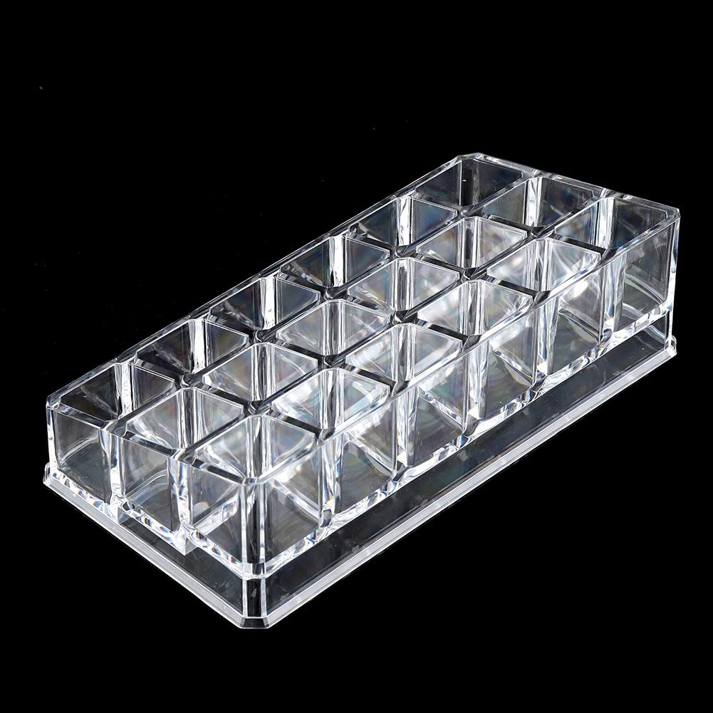 Vbestlife 18 Grid Clear Plastic Desktop Storage Box - Portable Mini Drawer Organizer for Jewelry, Cosmetics, Lipstick | Perfect for Makeup Vanity, Bathroom Counter & Office Desk Organization