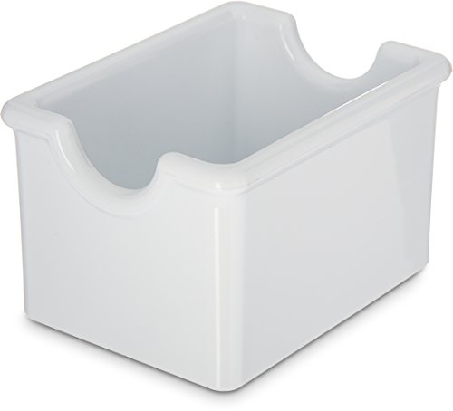Carlisle FoodService Products 455002 White Styrene Sugar Caddy - Bulk Restaurant Sugar Dispenser for Coffee Shops, Cafes & Diners