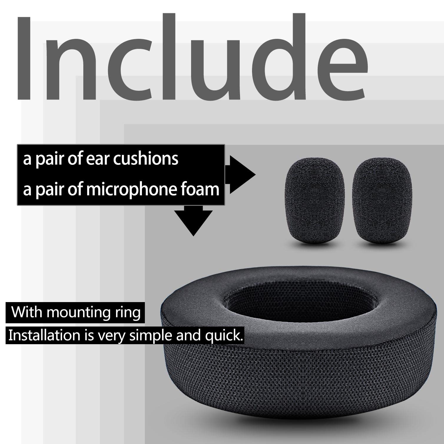 Virtuoso XT Cooling Gel Earpads Replacement - Thick Memory Foam & Breathable Fabric for Corsair Virtuoso XT Headset (Hybrid Mesh Cooling Gel) - Perfect for Gaming, Music & Long Wear Comfort