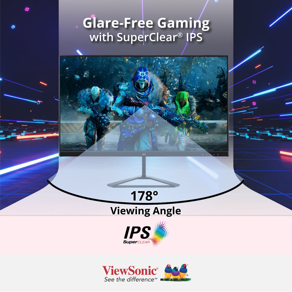ViewSonic VX2479A 24-Inch Full HD 240Hz Gaming Monitor - 1ms Response Time, AMD FreeSync, HDMI/DisplayPort - Perfect for Esports, FPS & Competitive Gaming