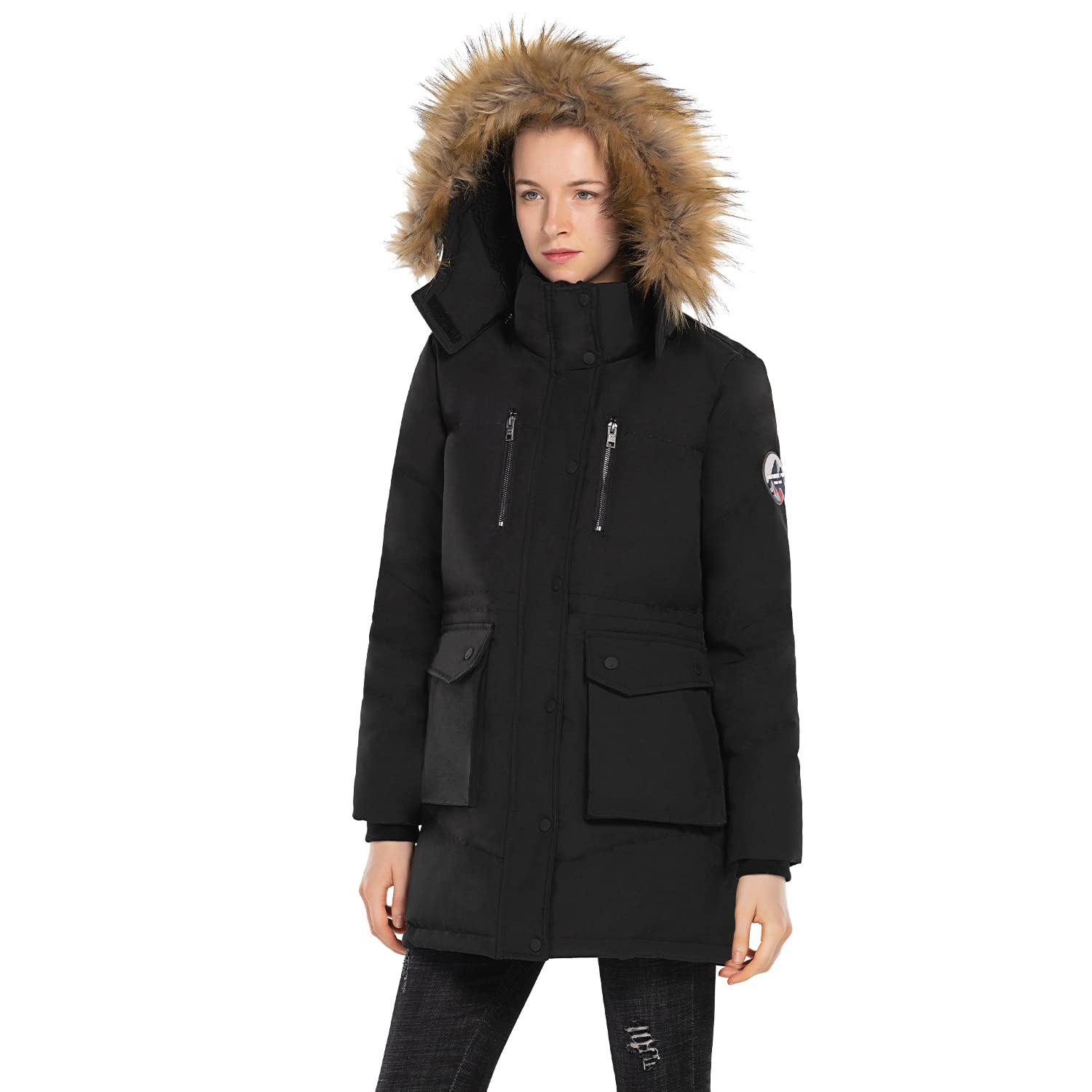 Extreme Pop Women's Shiny Goose Down Jacket - UK Brand | Warm Winter Coat for Outdoor Activities | Fast DHL Delivery 3-5 Days