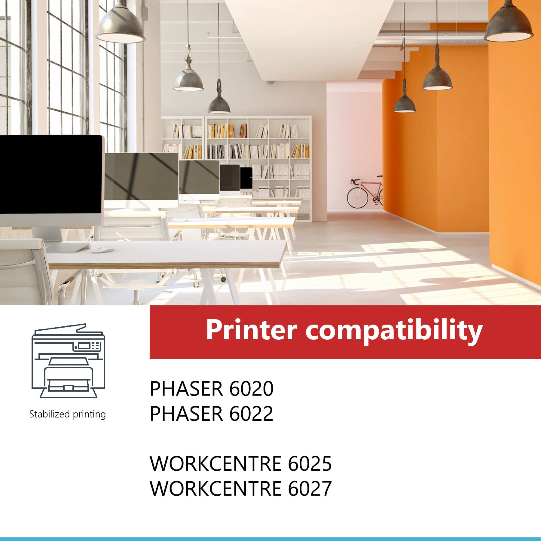 Xerox WorkCentre 6027 High-Yield Toner Cartridge Set (4 Pack) - Black, Cyan, Magenta, Yellow - Replacement for Phaser 6020/6022 & WorkCentre 6025/6027 Printers - Perfect for Office & Home Printing Needs