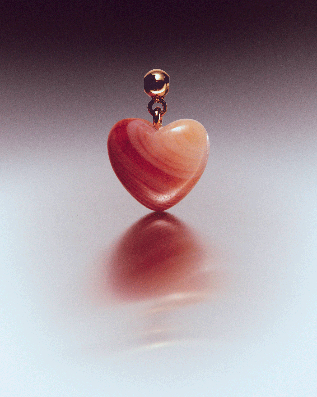 GRID ART Orange Agate Heart Charm - Natural Stone Pendant for Jewelry Making, DIY Crafts, Gift Giving | Perfect for Necklaces, Bracelets & Boho Style Accessories