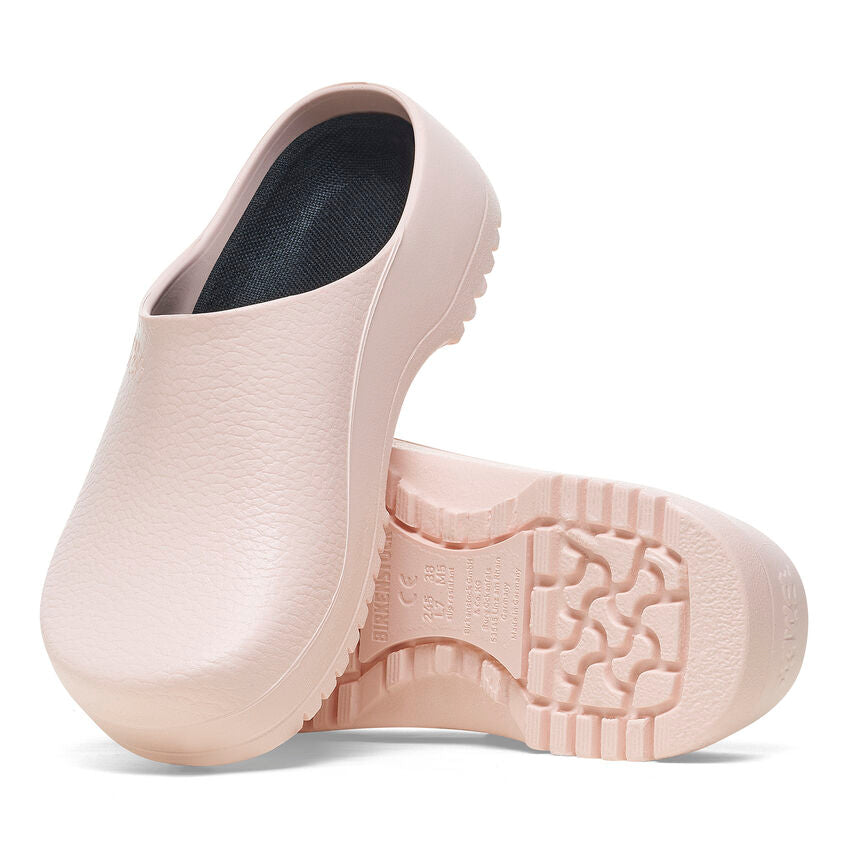 Birkenstock Women's Super Birki Polyurethane Clogs - Light Rose | Comfortable Slip-Resistant Shoes for Nurses, Chefs & Healthcare Workers