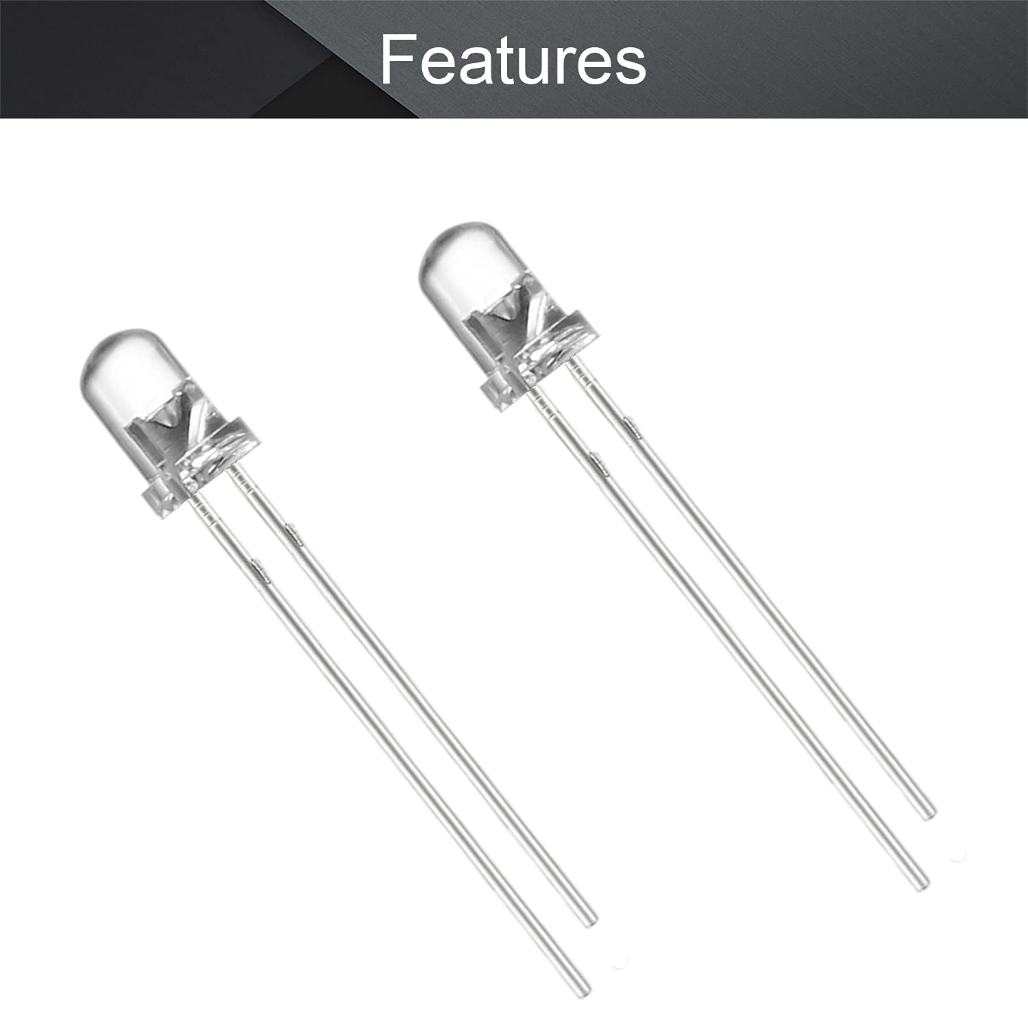 Othmro 150Pcs 3mm White LED Diodes Bulbs - Bright Mini LED Lights for DIY Projects, Christmas Decorations, Electronics & Crafts - Perfect for Holiday Lighting, Home Decoration & Circuit Boards