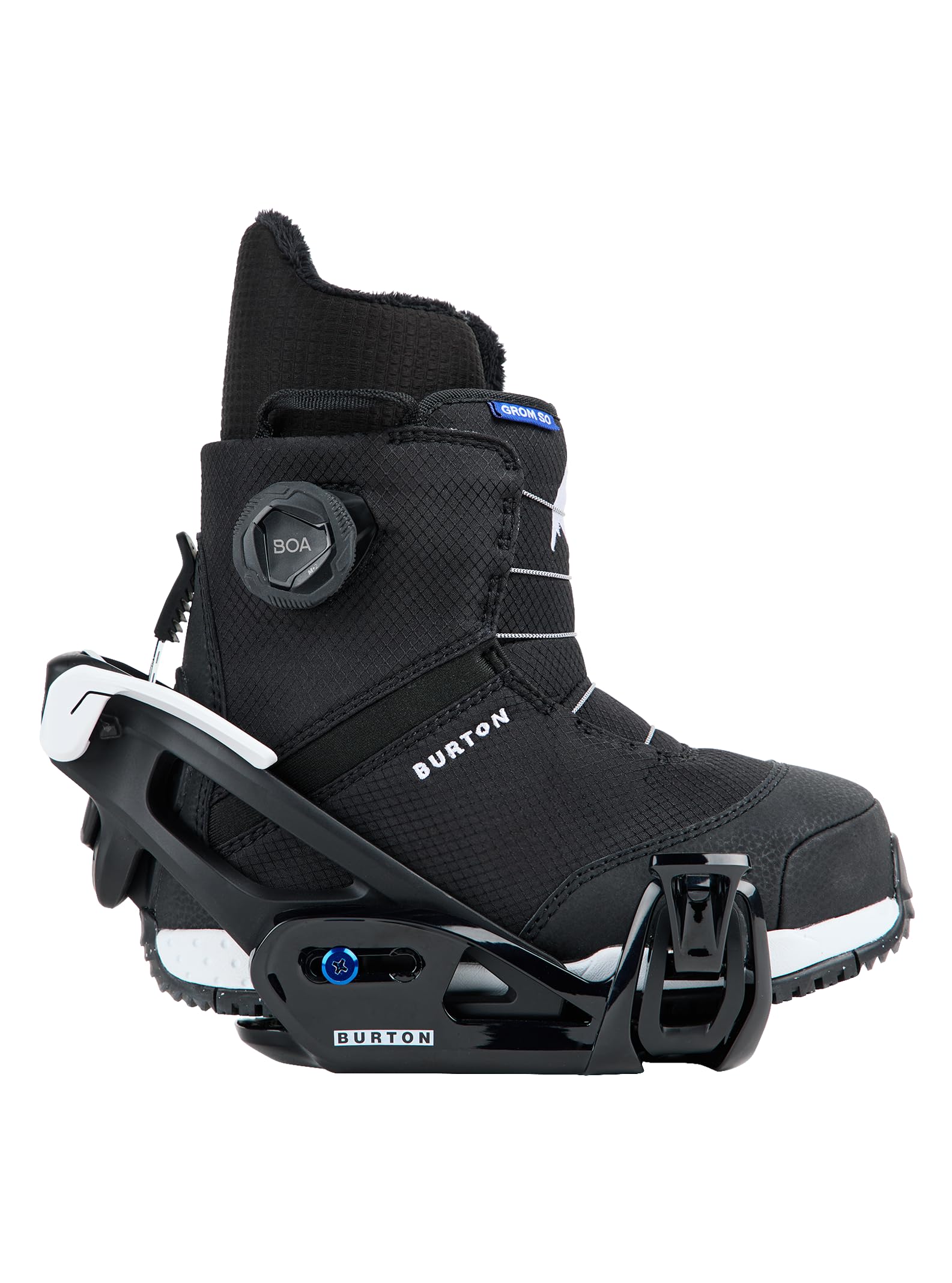 Burton Kids' Step On Grom Snowboard Bindings - Easy Click-In Bindings for Young Riders | Perfect for Learning & Freestyle Snowboarding