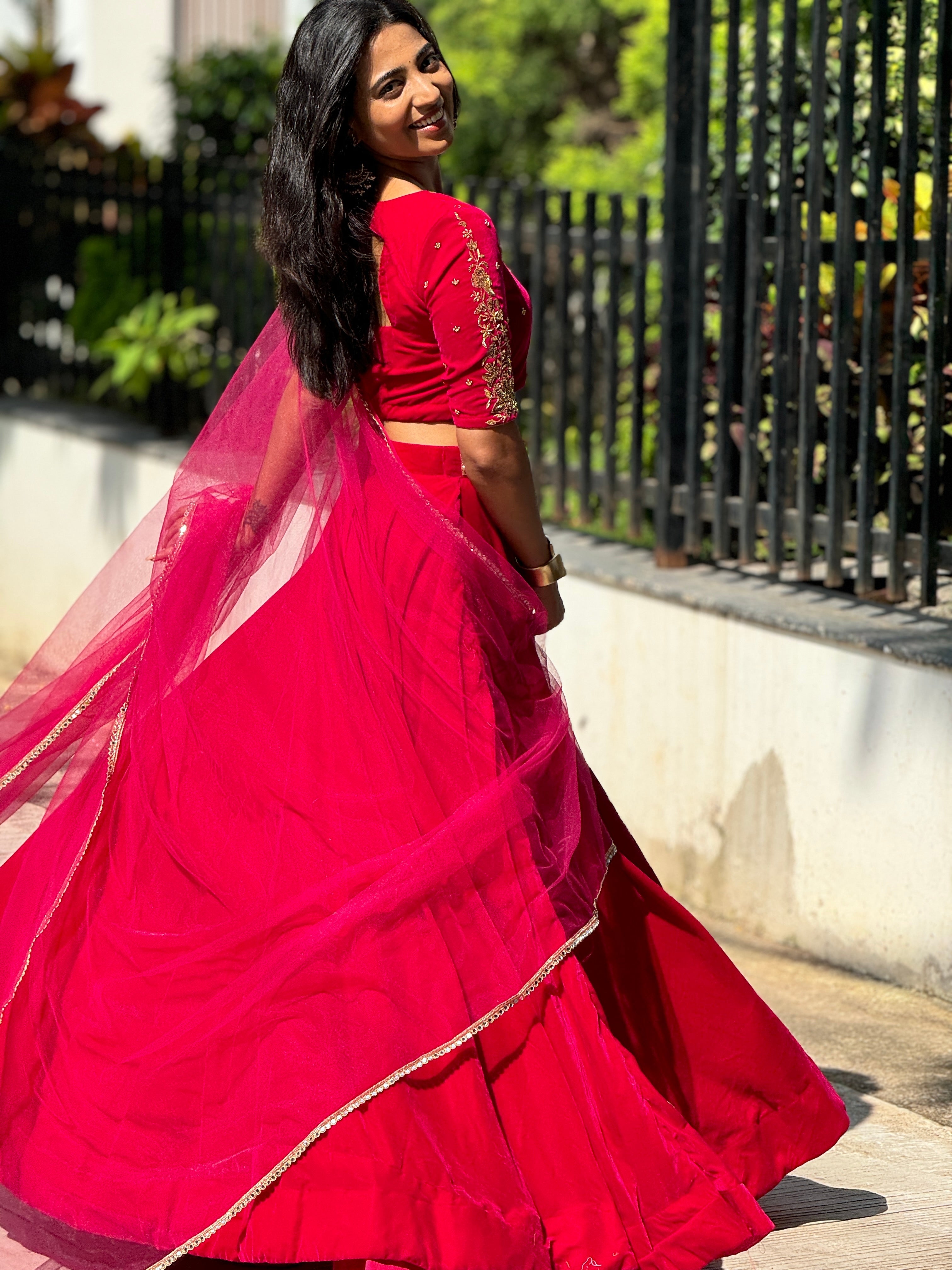 Mithra Premium Designer Lehenga Choli for Women - Elegant Indian Bridal Wear & Party Dresses - Perfect for Weddings, Festivals & Special Occasions