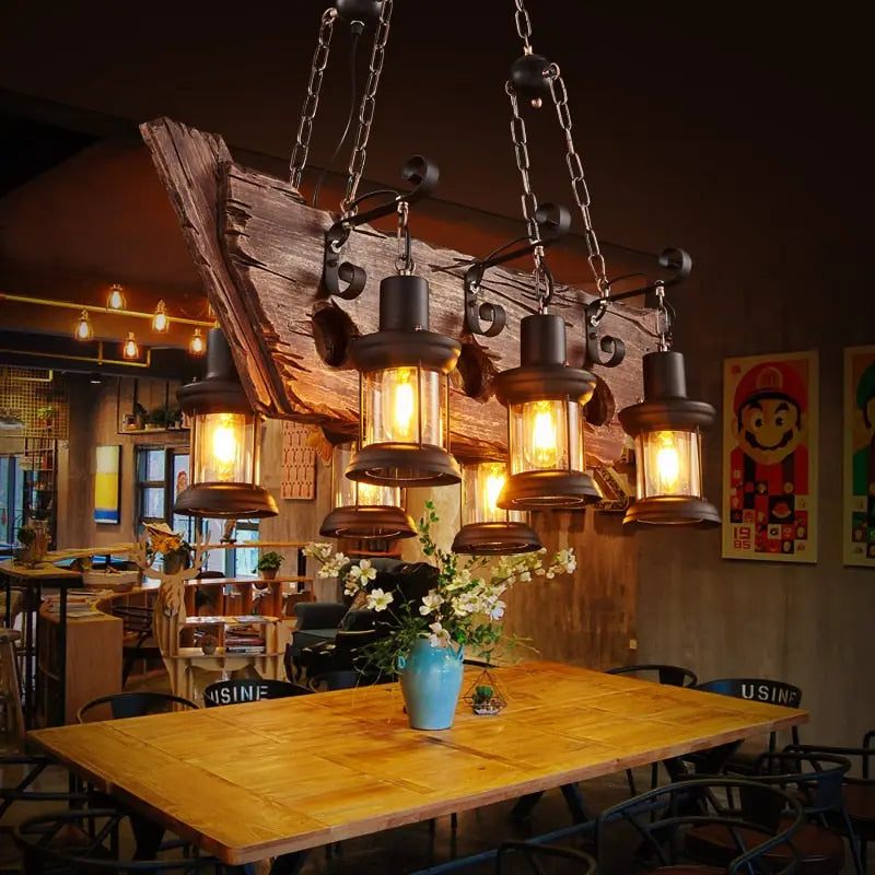Rustic Wagon Wheel Chandelier with Ivy Decor - Farmhouse Ceiling Light Fixture for Dining Room, Kitchen, or Living Room