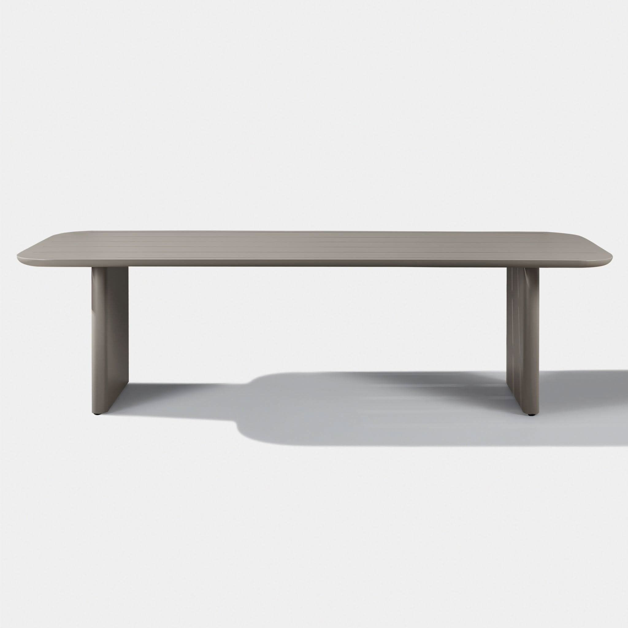 Victoria Aluminum Slatted Dining Table 108