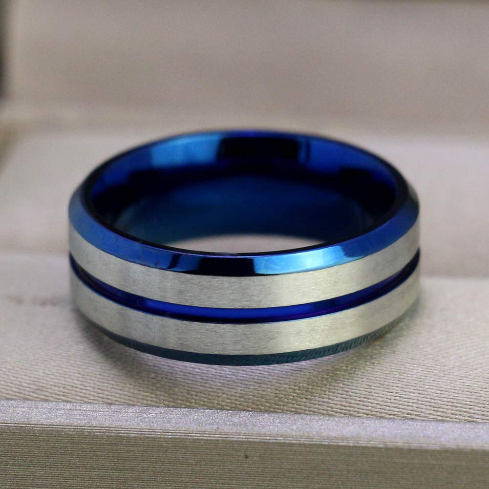 His and Hers Wedding Ring Sets - 925 Sterling Silver & Tungsten Carbide Couples Bands with Heart CZ, Brushed Finish - Perfect for Engagements, Anniversaries, and Romantic Gift Giving