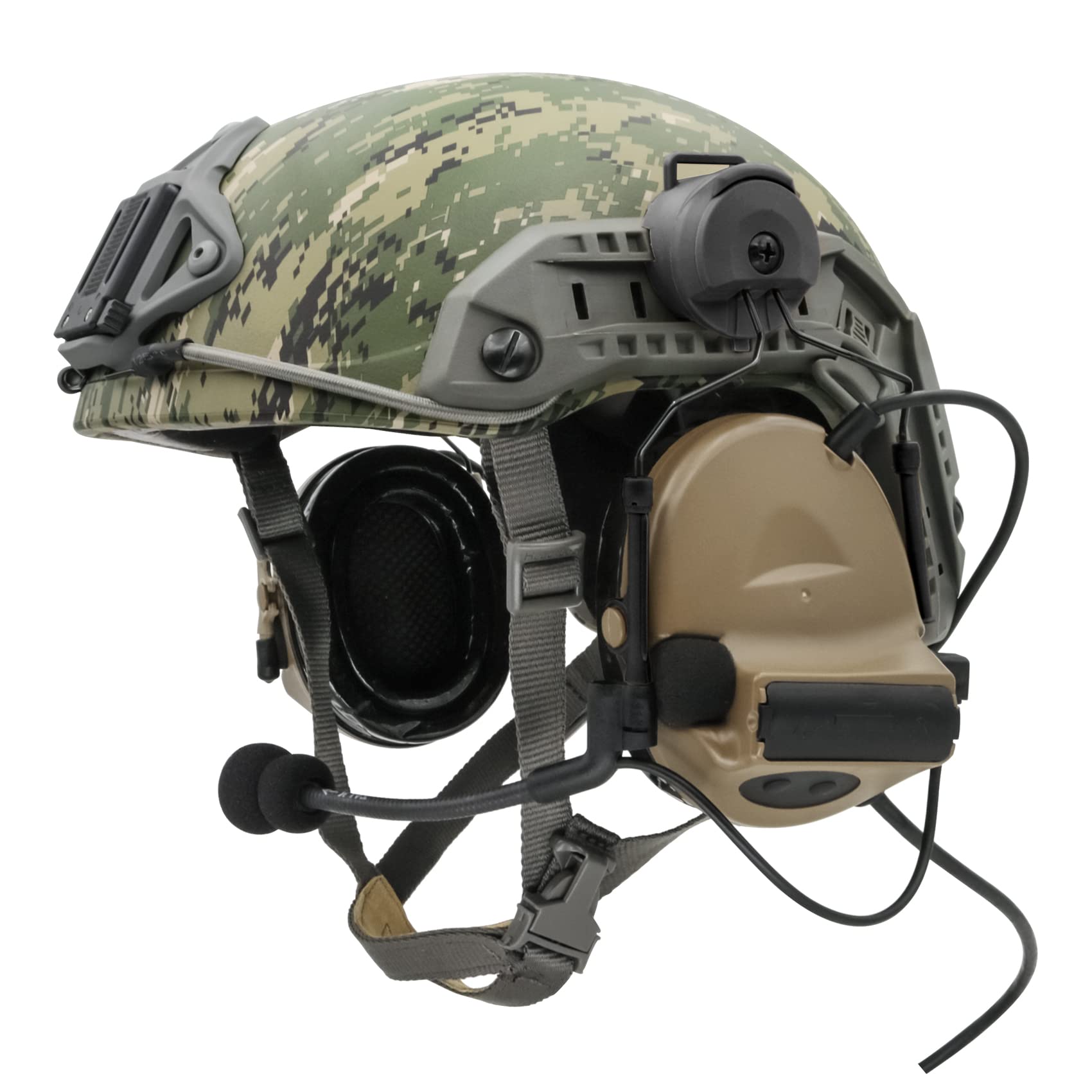 COMTA 2 Tactical Helmet Headset with U94 PTT 2pin Connector - Noise Cancelling Headphones for Airsoft, Hunting & Shooting - Perfect for Military Simulation & Outdoor Sports