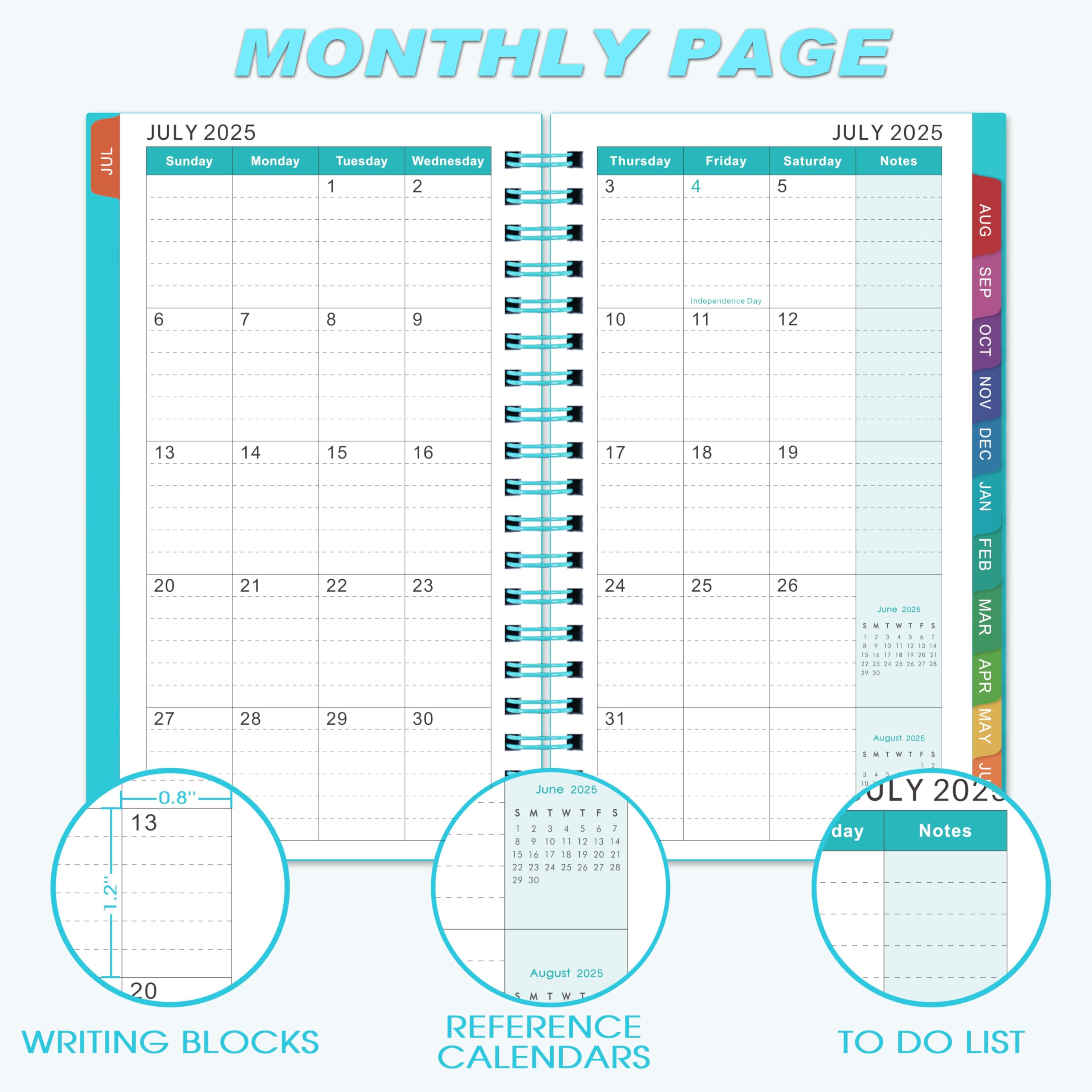 2025-2026 Pocket Planner Calendar - Weekly & Monthly Organizer for Purse, Wallet & Travel | July 2025 to June 2026 | 6.8