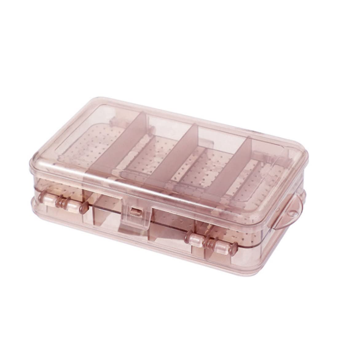 Eioflia Clear Plastic Jewelry Organizer Box with Dividers - Bead Storage Case for Earrings, Screws & Crafts | Portable Jewelry Storage Solution for Travel, Home & DIY Projects