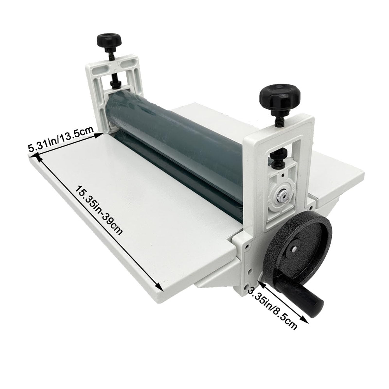 TECHTONGDA 14 Inch Manual Cold Laminator Machine - Hand Crank Pressure Roller for Vinyl, Photos & Film - Up to 0.4 Inch Thickness - Perfect for Home, Office & Craft Projects