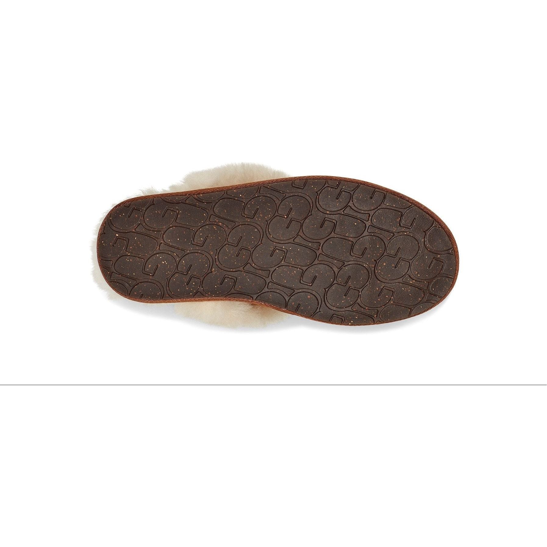UGG Women's Scuffette II Slipper - Cozy Indoor/Outdoor House Shoes with Soft Fleece Lining in Chestnut Brown - Perfect for Winter Comfort at Home & Quick Errands