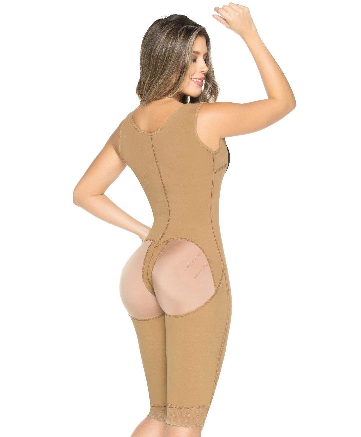 Post Surgery Girdle for Women - High Back Front Closure One Piece Shapewear C9019 - Colombian Post Op Recovery & Body Shaping Garment - Ideal for Tummy Tuck, Liposuction & C-Section Recovery