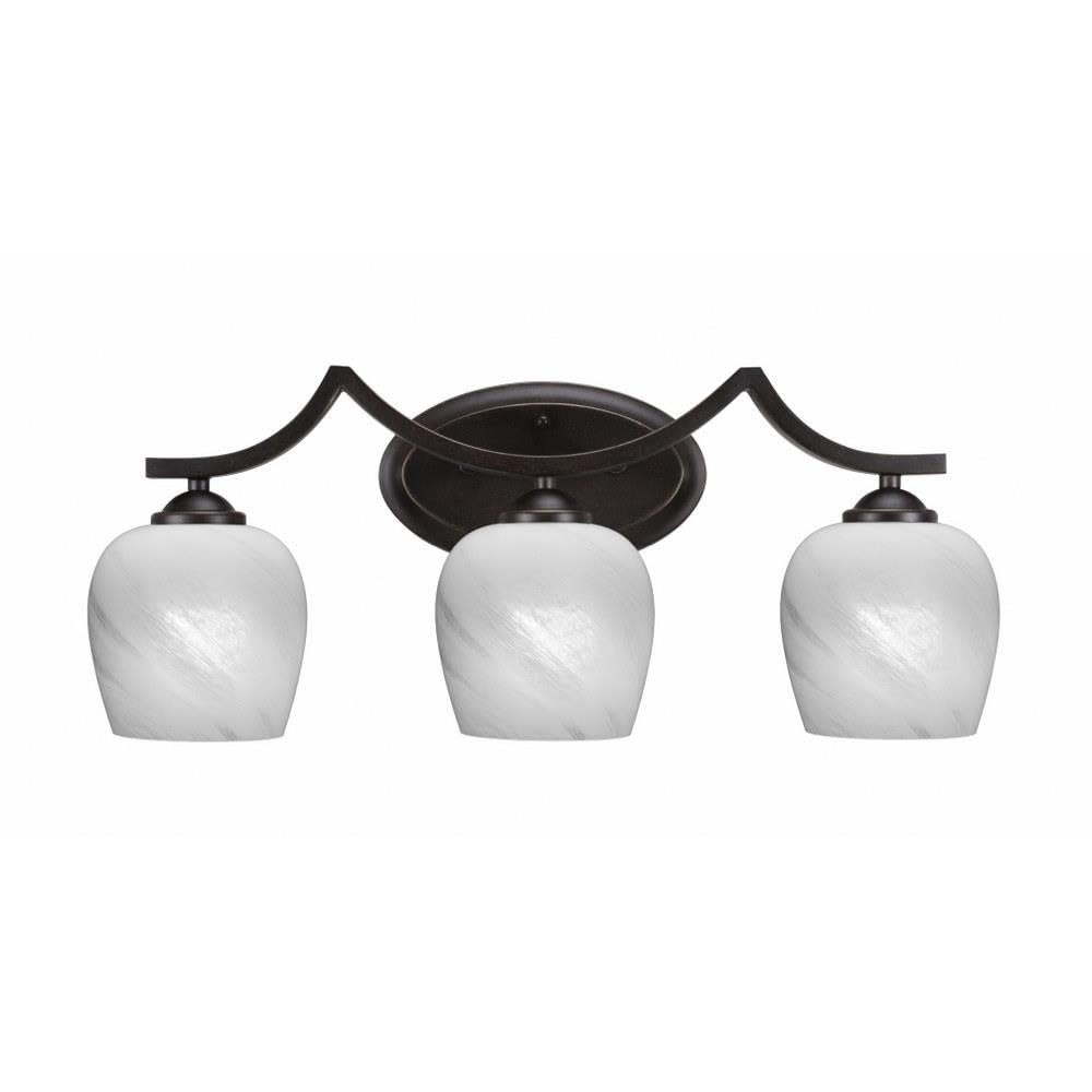 Zilo 3-Light Bathroom Vanity Light Fixture in Dark Granite - Modern LED Wall Sconce for Makeup Mirror Lighting (553-DG-4811) | Perfect for Master Bath, Powder Room & Dressing Area