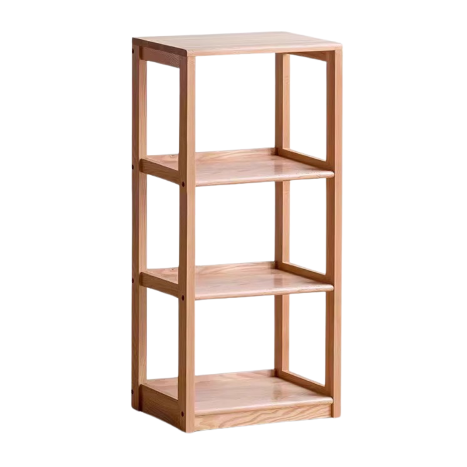 17.3x13.8x44.9 inch / 44x35x114 сm / Natural Wood Color / Four shelf partitions