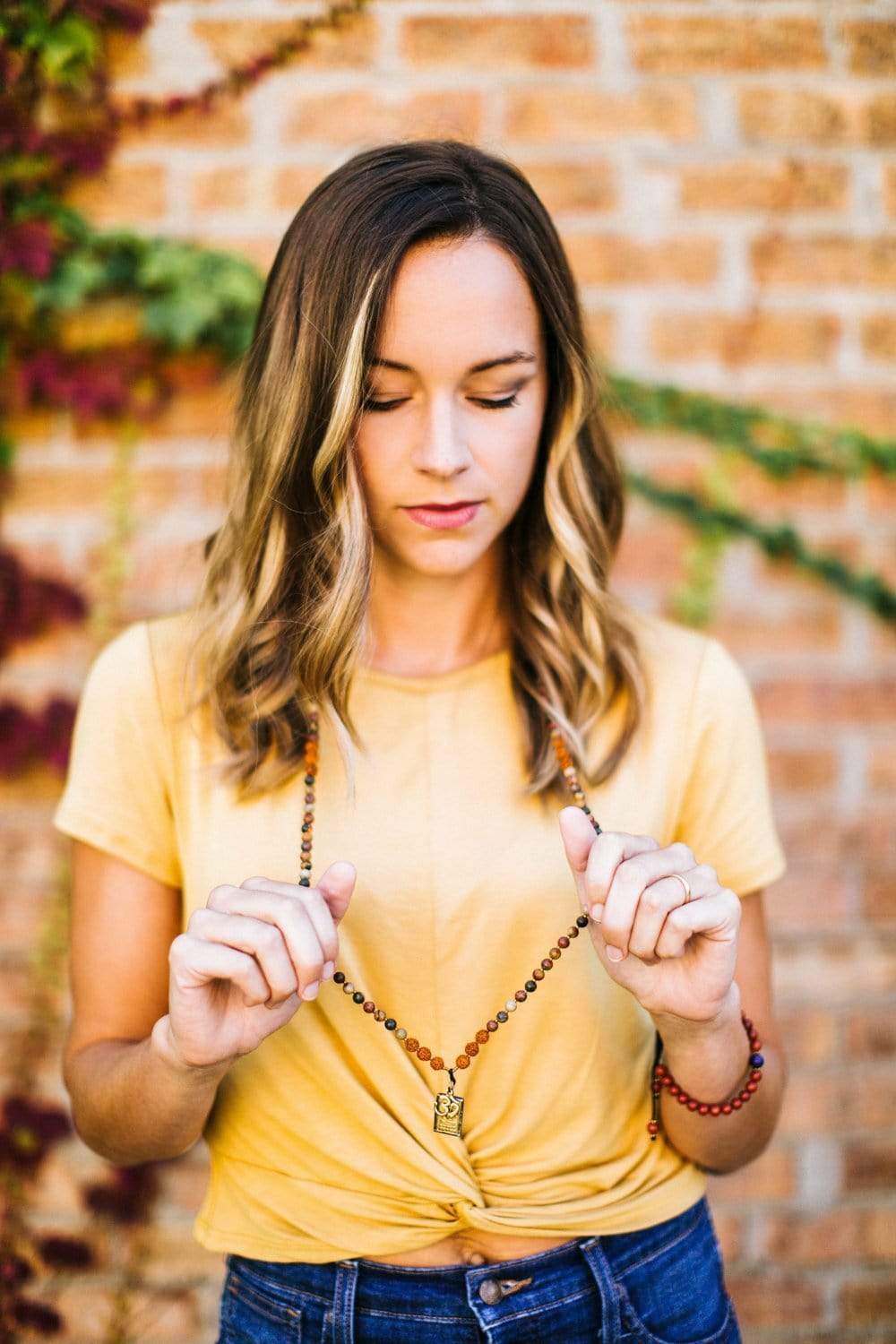 Authentic Thai Buddha Riverstone Mala Beads - 108 Prayer Beads for Meditation, Yoga & Spiritual Healing | Buddhist Necklace for Mindfulness Practice