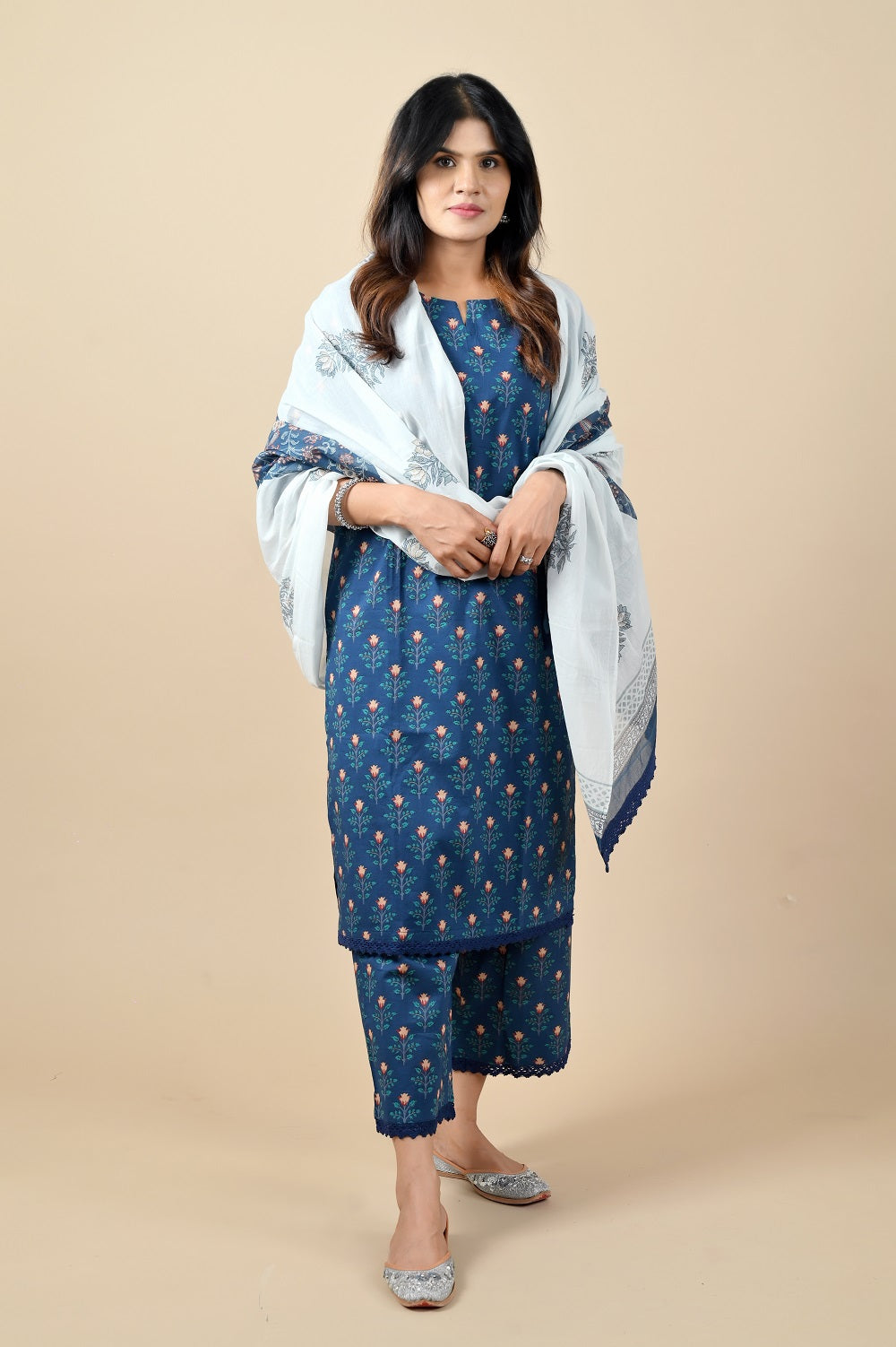Amaya Handblock Printed Cotton Suit Set for Women | Traditional Indian Ethnic Wear | Perfect for Weddings, Festivals & Special Occasions