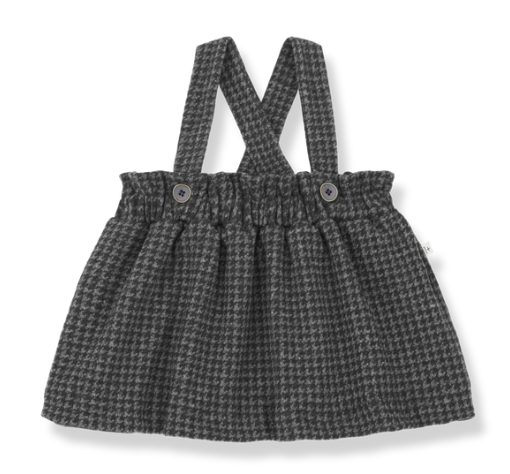 1+ IN THE FAMILY Adjustable Strap Denim Skirt for Toddlers (18M-48M) - Perfect for Playdates, Family Outings & Photo Shoots
