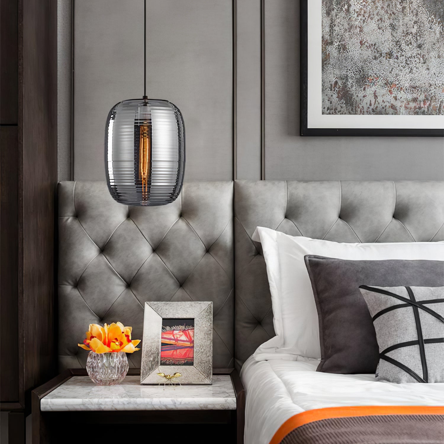 Aayla Modern Pendant Light - Elegant Hanging Lamp for Living Room, Bedroom, Dining Room & Kitchen | Dimmable LED Ceiling Light Fixture with Adjustable Height