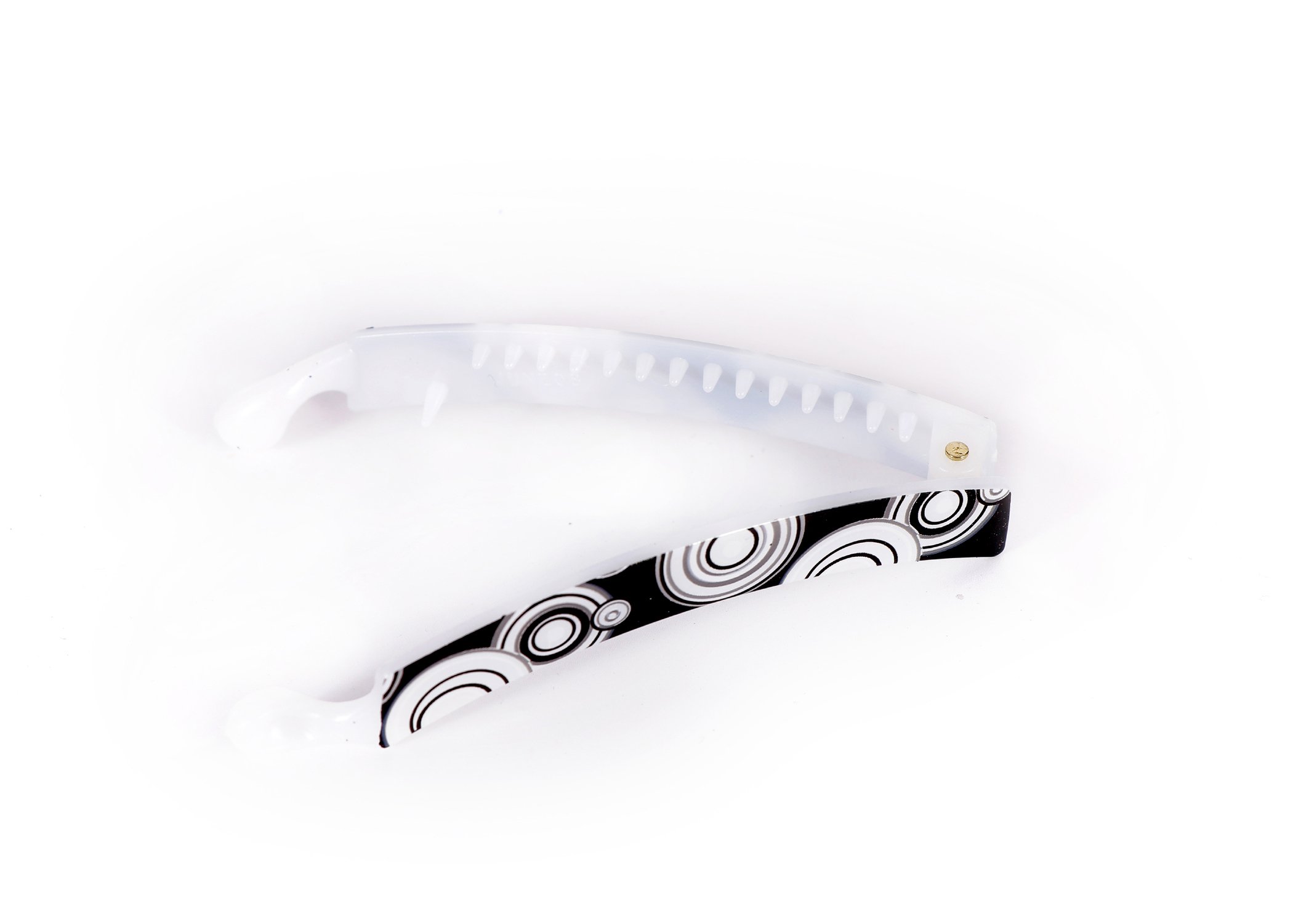 Honbon Plastic Banana Hair Clips for Women & Girls - 12 Pack (Black & White) - Perfect for School, Work, and Everyday Hairstyles