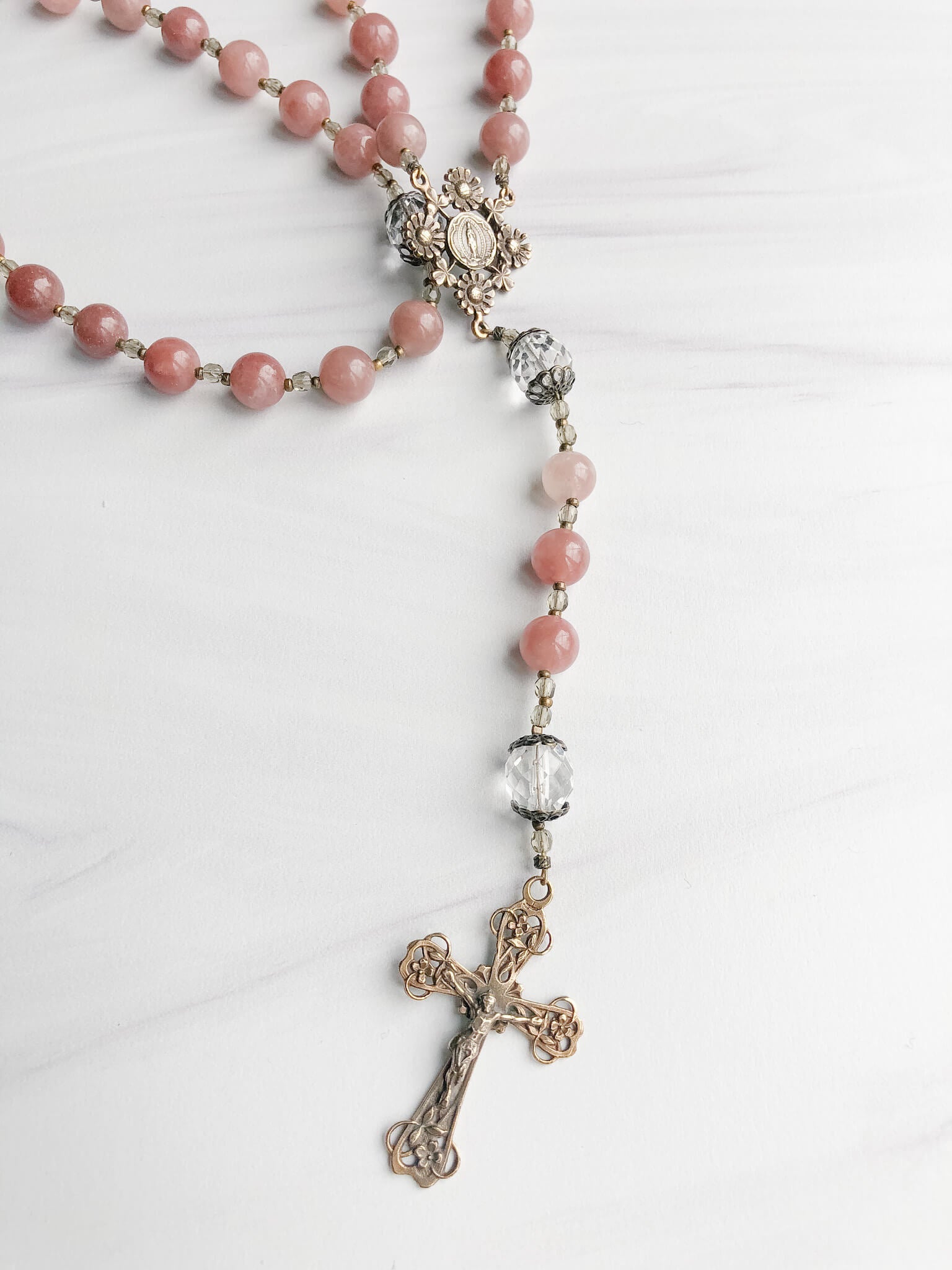 Our Lady's Garden Rosary - Beautiful Handmade Catholic Prayer Beads for Devotion & Meditation | Perfect for Home Altar, Church Use & Spiritual Gifts