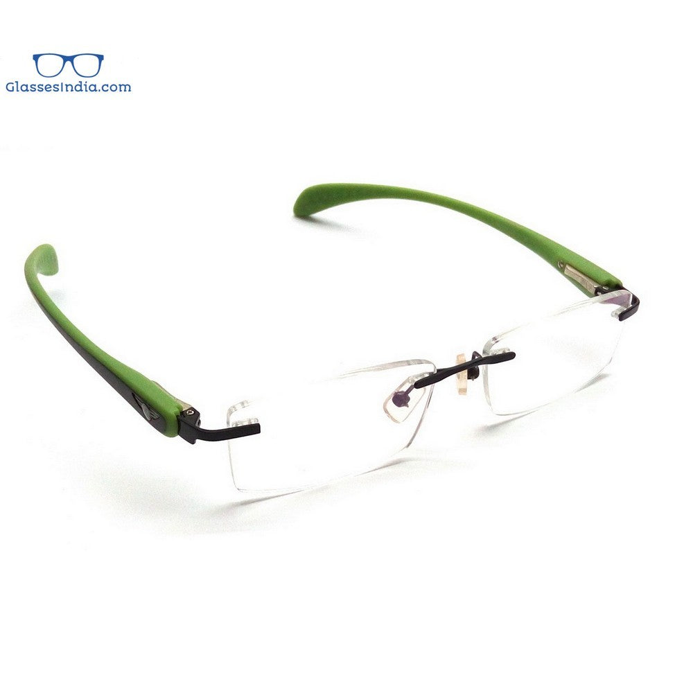Blue Light Blocking Rimless Computer Glasses PF2257GR - Anti Eye Strain for Gaming, Office Work & Screen Time Protection