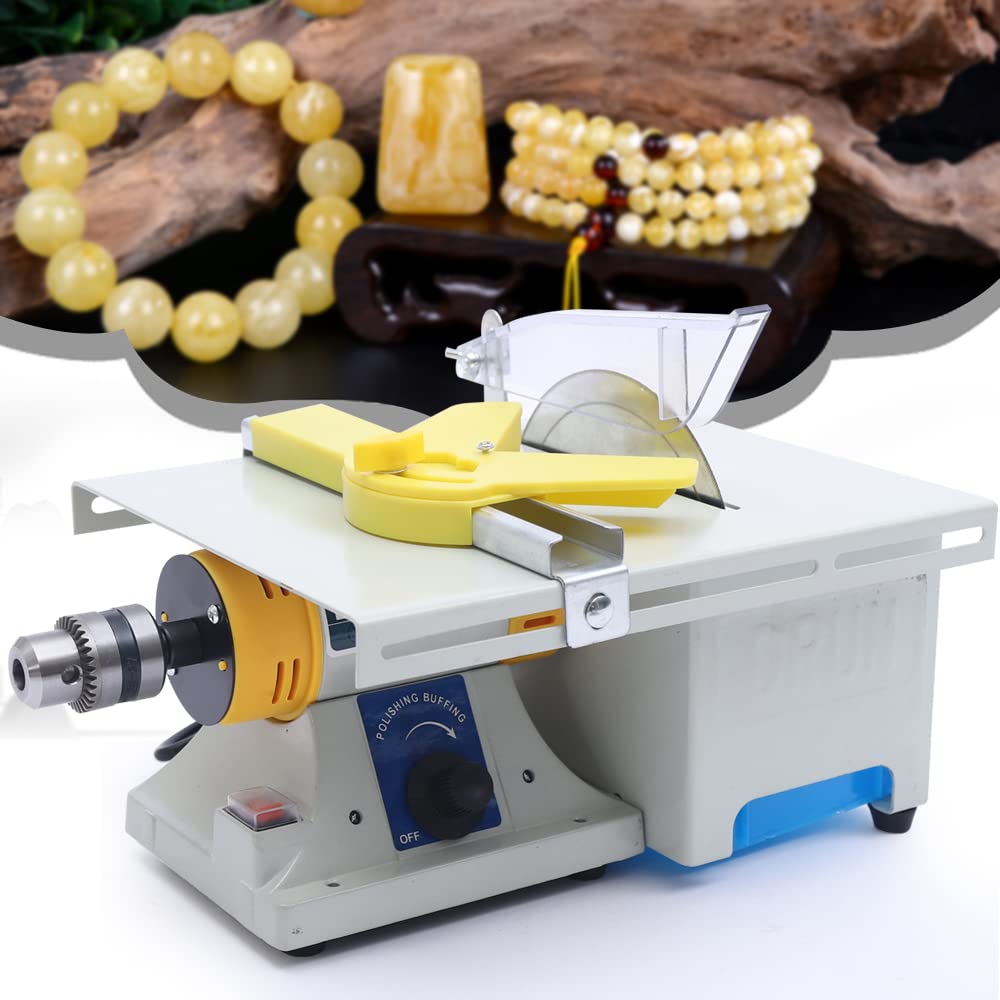 Portable Mini Table Saw with Flexible Shaft - Electric Bench Lathe, Polisher & Grinder for Jewelry Making, Woodworking & DIY Crafts | Perfect for Small Projects, Home Workshops & Hobbyists